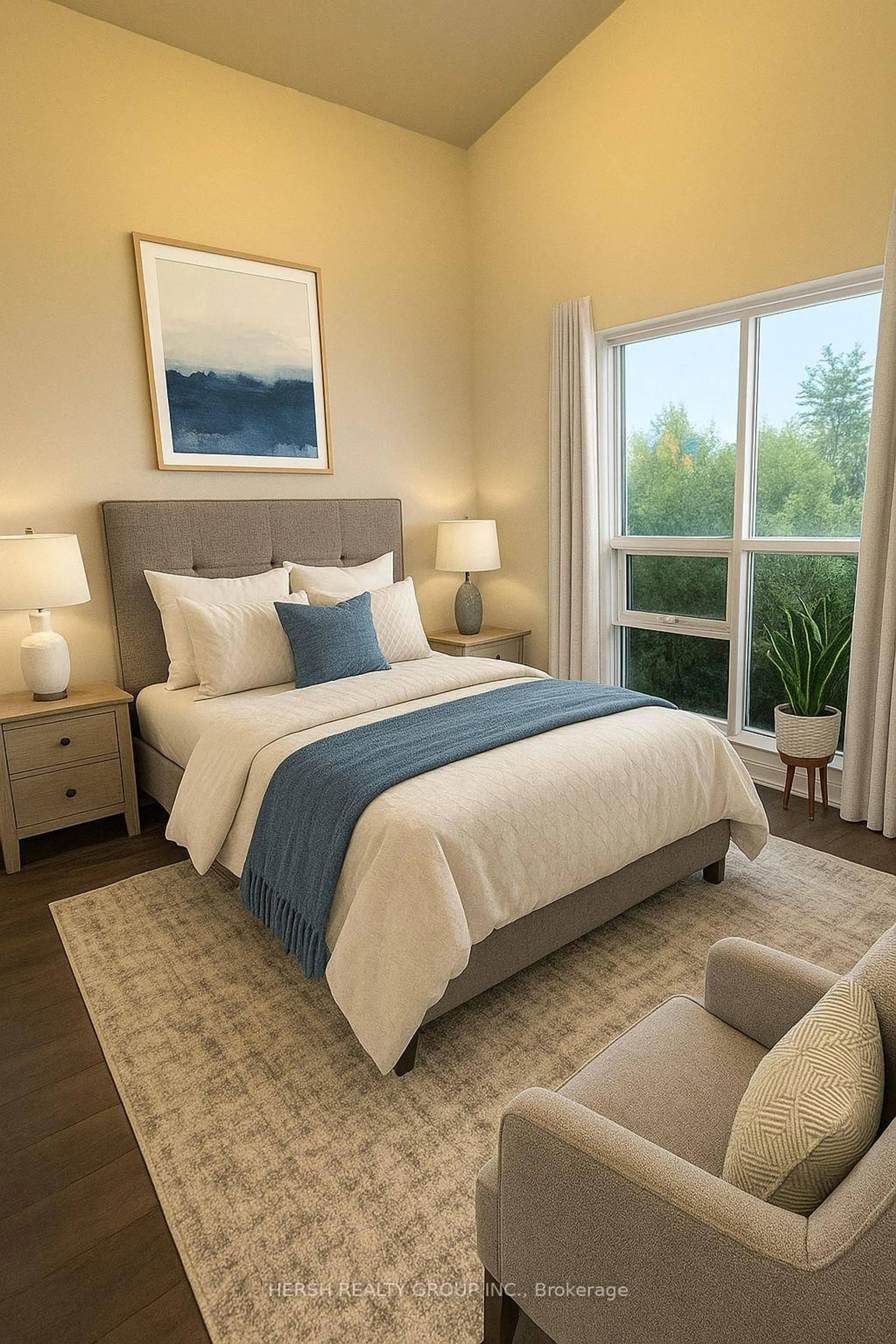 Bedroom with bed, carpet floor for 10 Meadowglen Pl #103, Toronto Ontario M1G 0A8