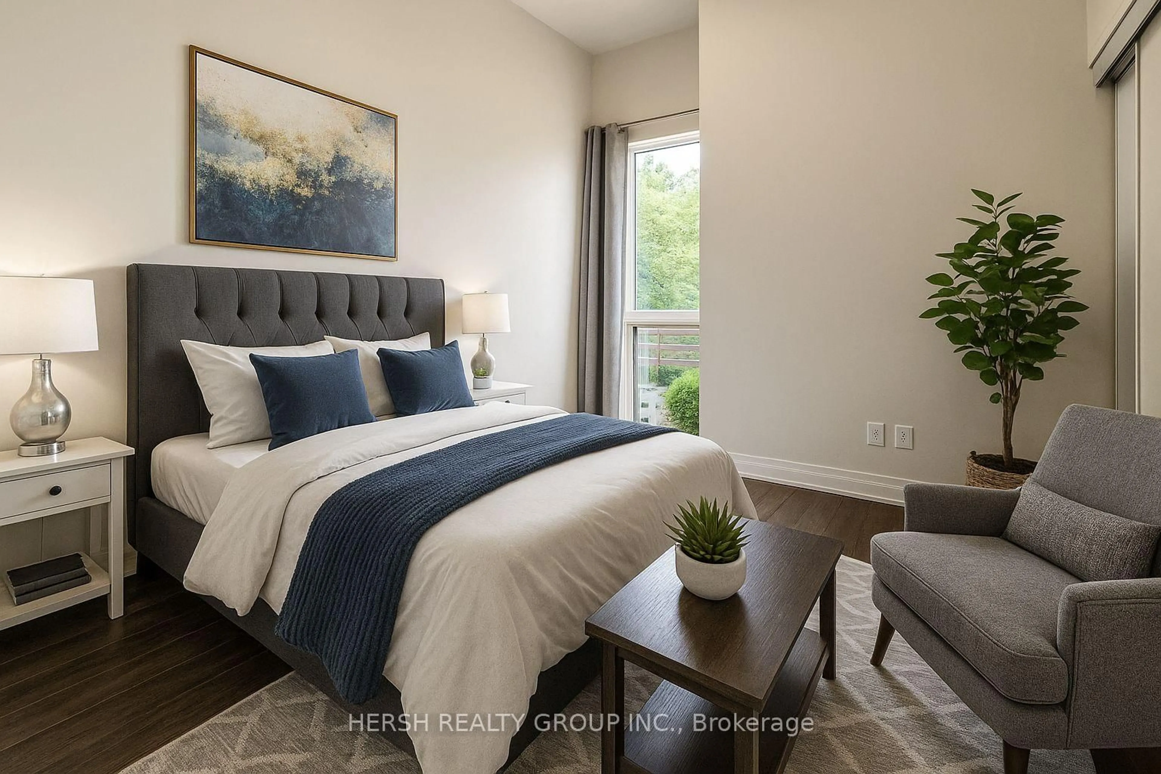 Bedroom with bed, unknown for 10 Meadowglen Pl #103, Toronto Ontario M1G 0A8
