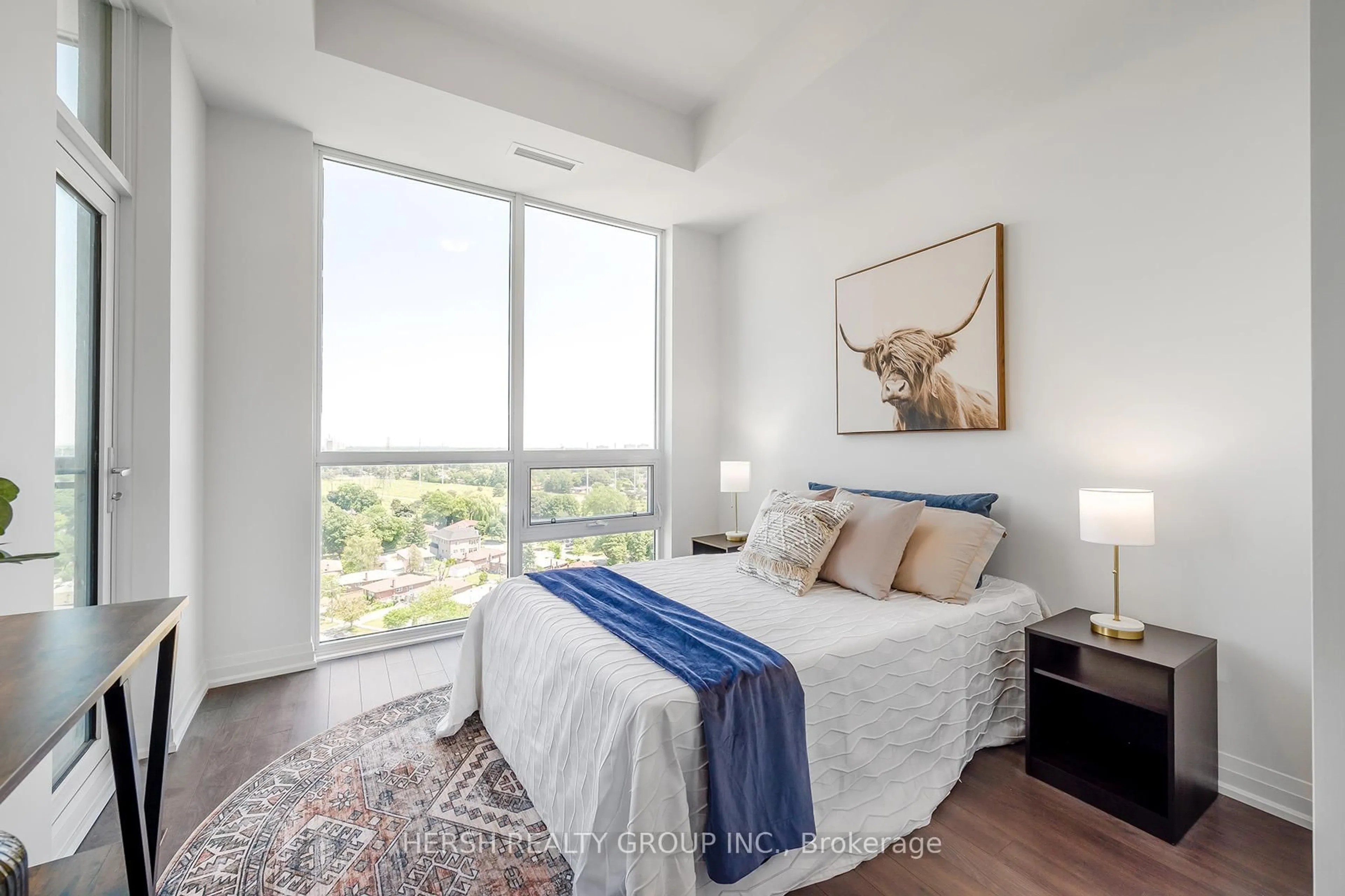 Bedroom with bed, unknown for 10 Meadowglen Pl #LPH5, Toronto Ontario M1G 0A8