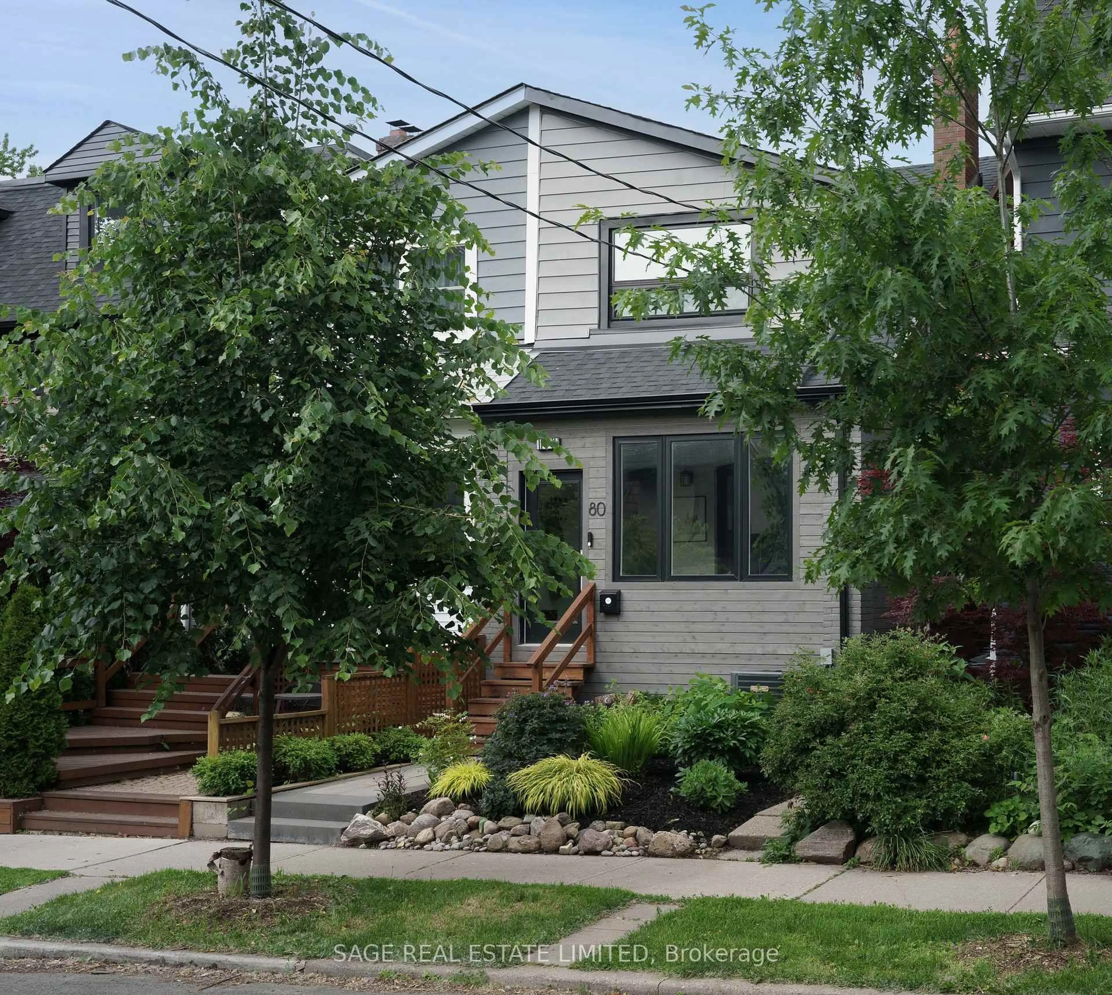 Home with vinyl exterior material, street for 80 Alton Ave, Toronto Ontario M4L 2M2