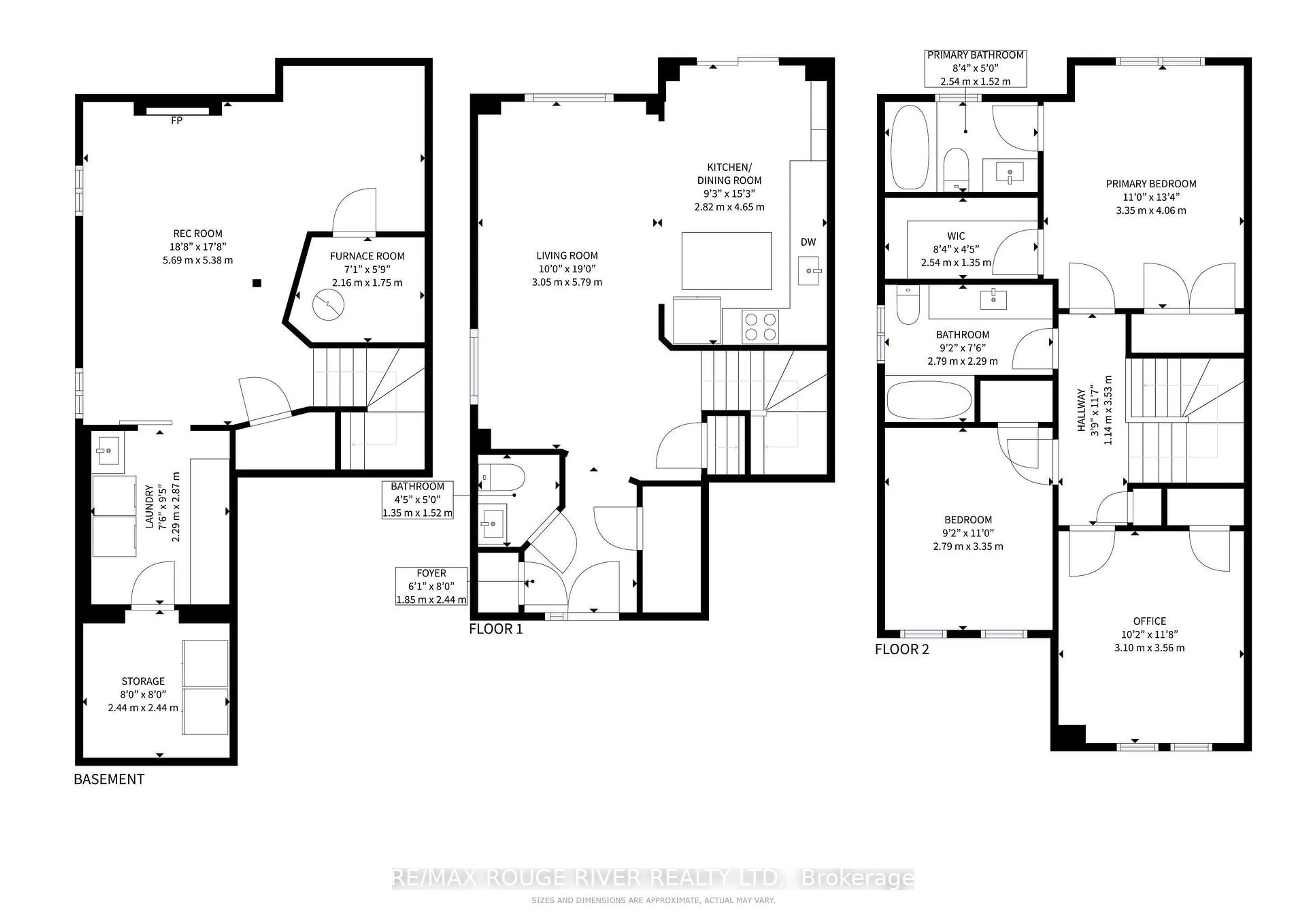 Floor plan for 117 Brownridge Pl, Whitby Ontario L1P 1W1