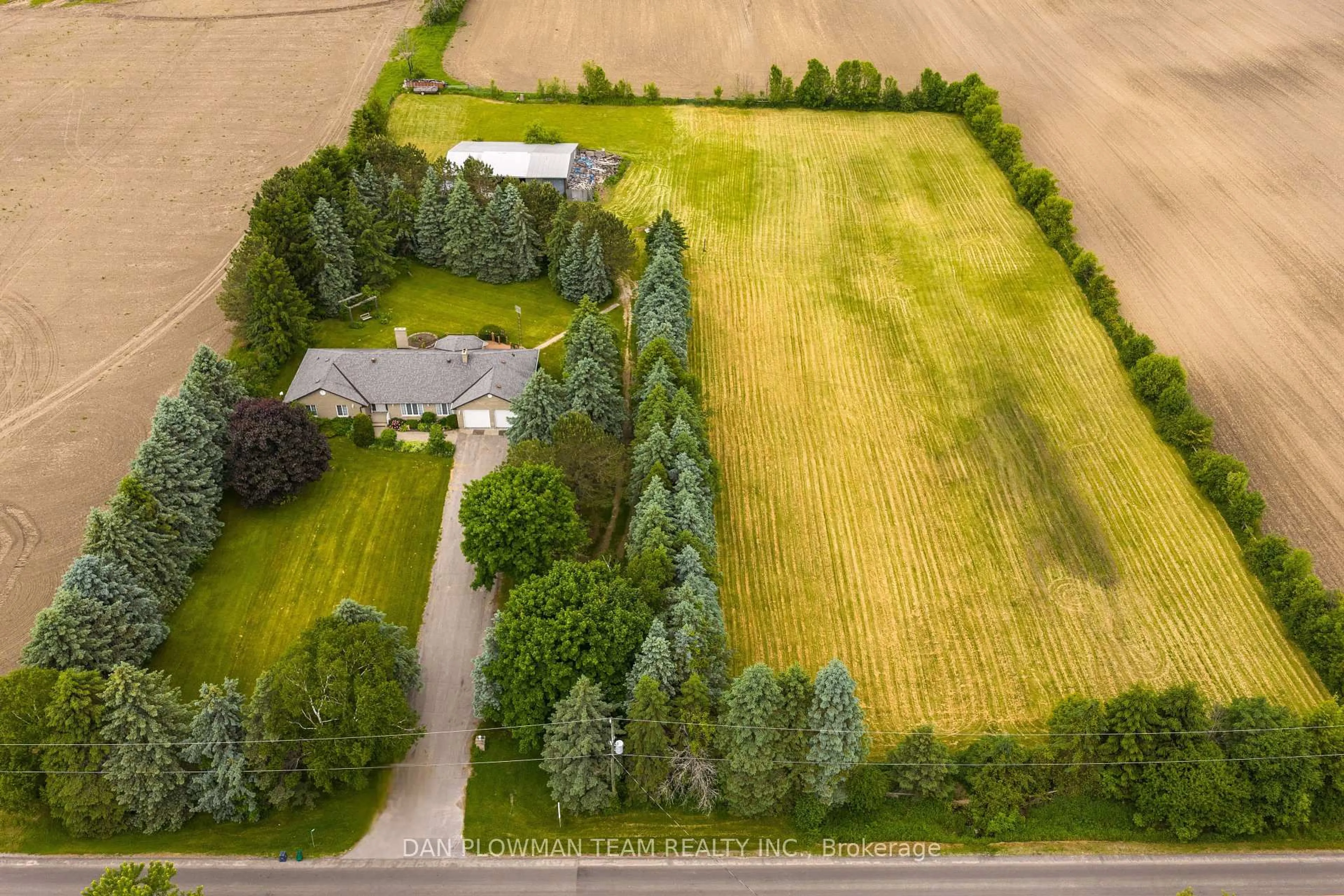 A pic from outside/outdoor area/front of a property/back of a property/a pic from drone, forest/trees view for 1902 Concession 9 Rd, Clarington Ontario L0B 1B0