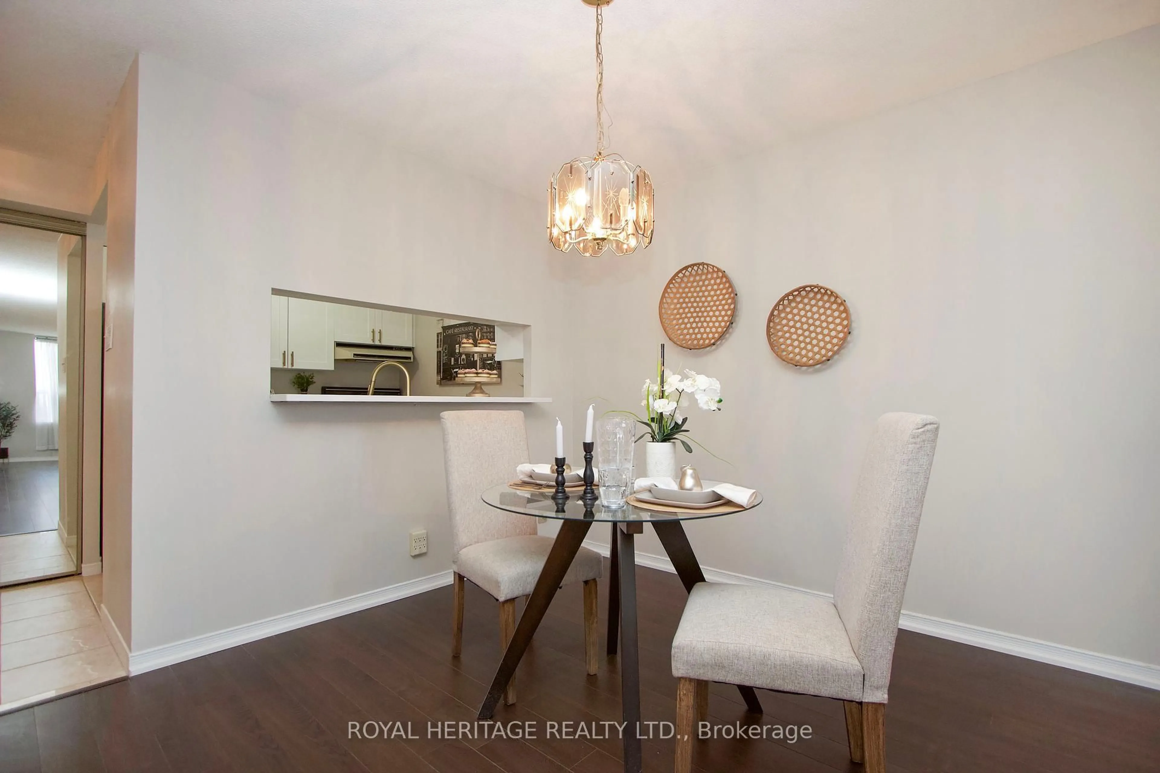 Dining room, wood/laminate floor for 1665 Pickering Pkwy #412, Pickering Ontario L1V 6L4