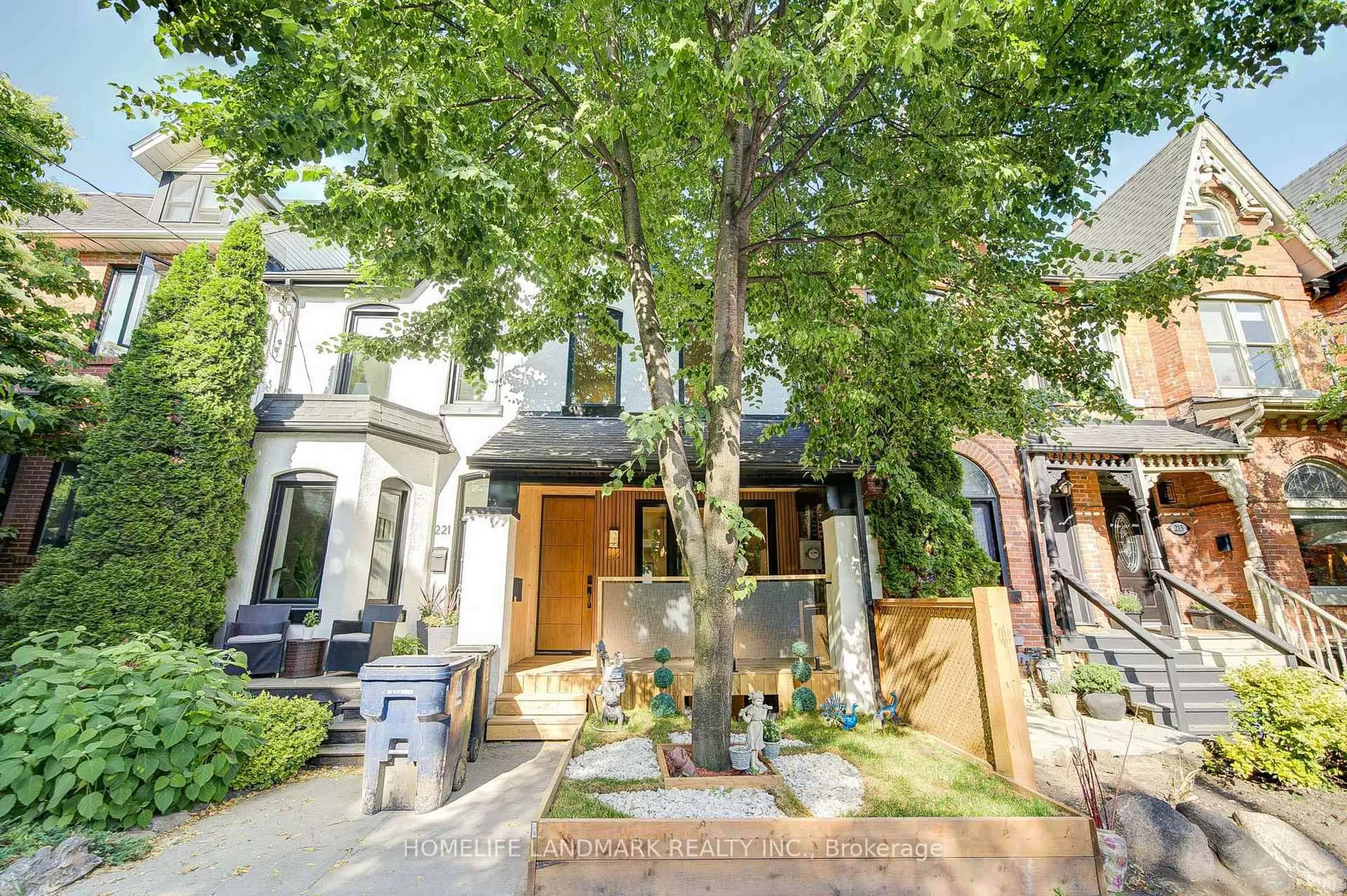 Home with brick exterior material, street for 219 Logan Ave, Toronto Ontario M4M 2N2