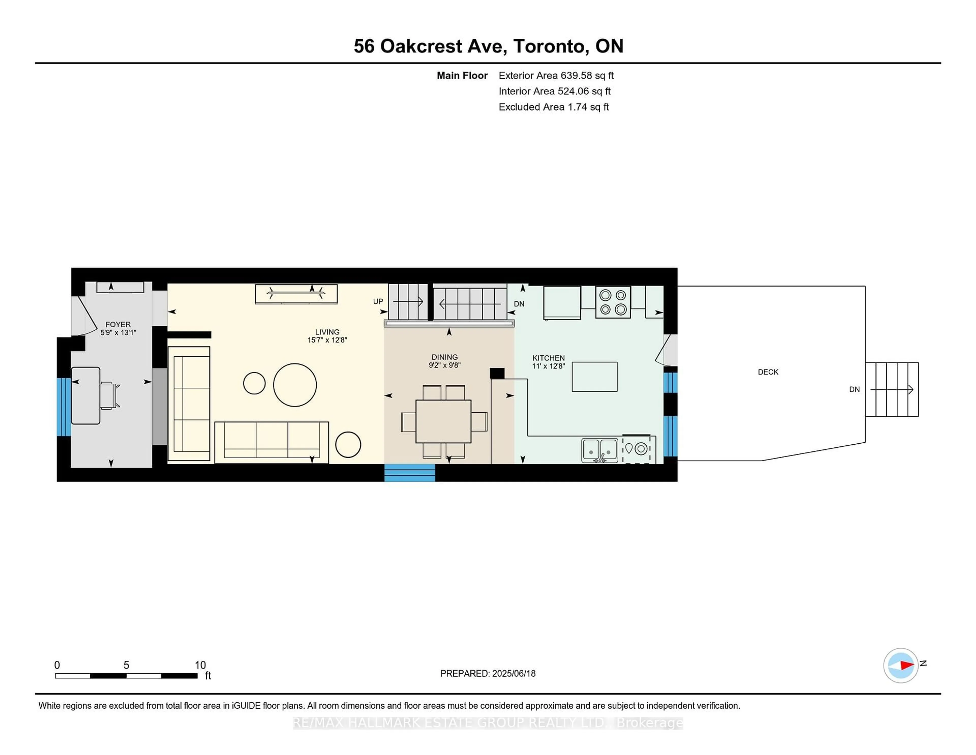 Floor plan for 56 Oakcrest Ave, Toronto Ontario M4C 1B5