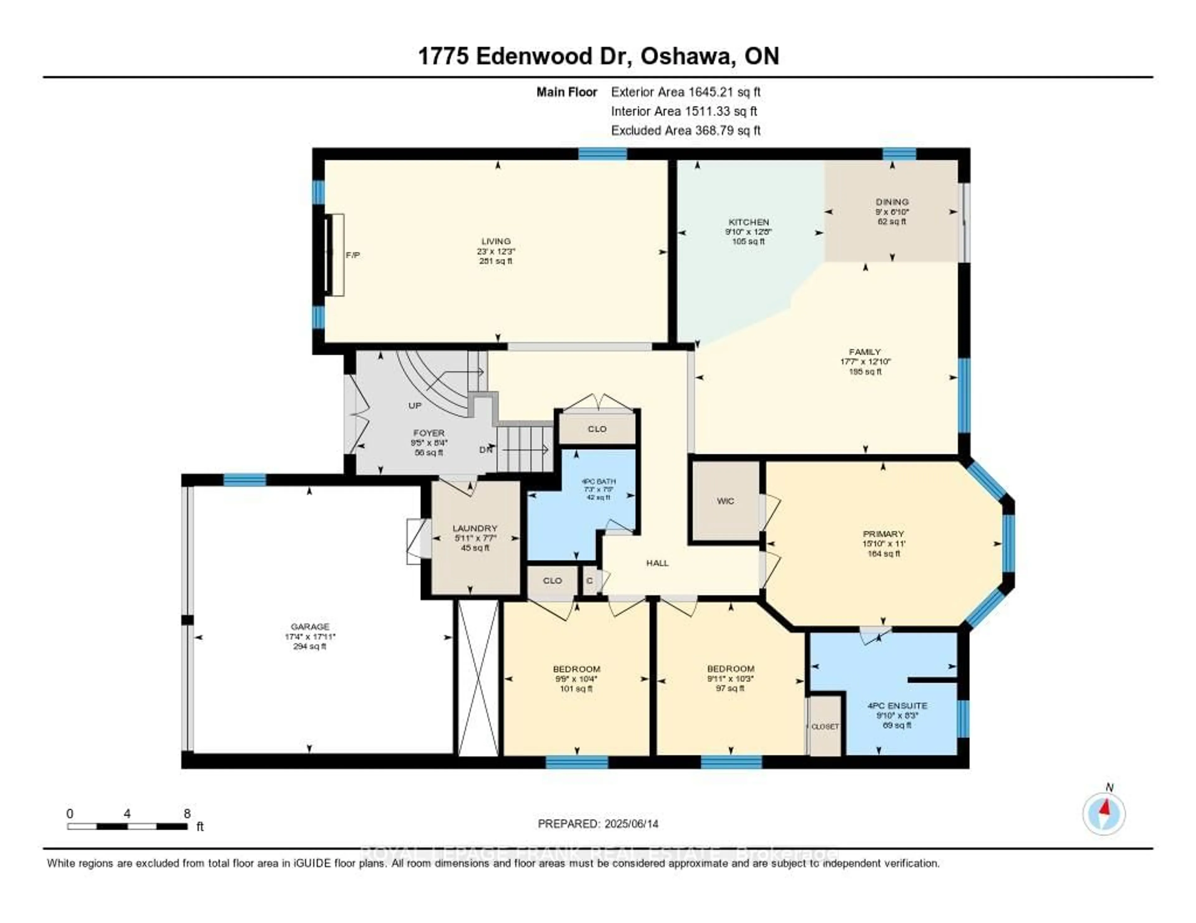 Floor plan for 1775 Edenwood Dr, Oshawa Ontario L1G 7Y3