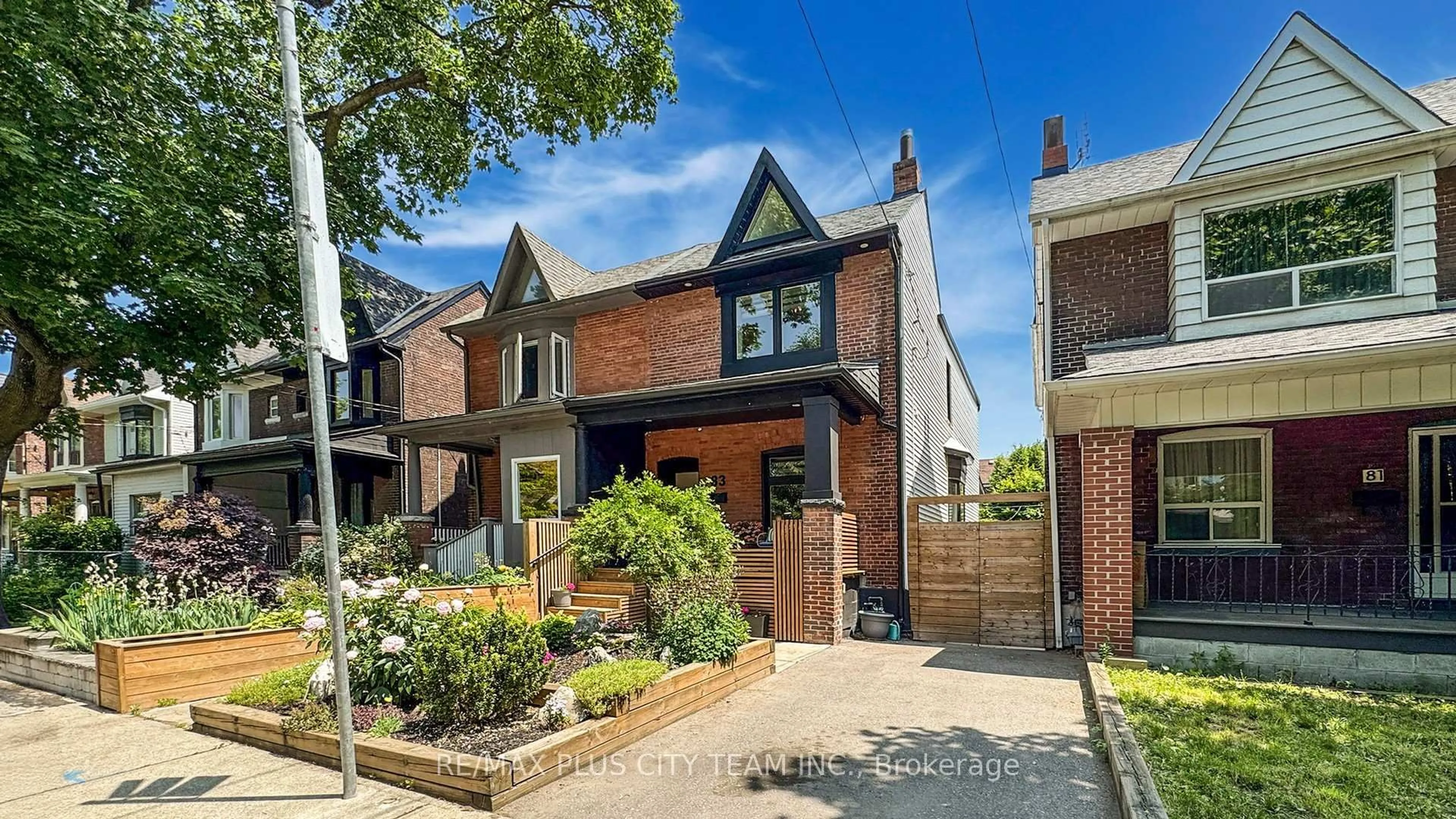 Home with brick exterior material, street for 83 Bertmount Ave, Toronto Ontario M4M 2X8
