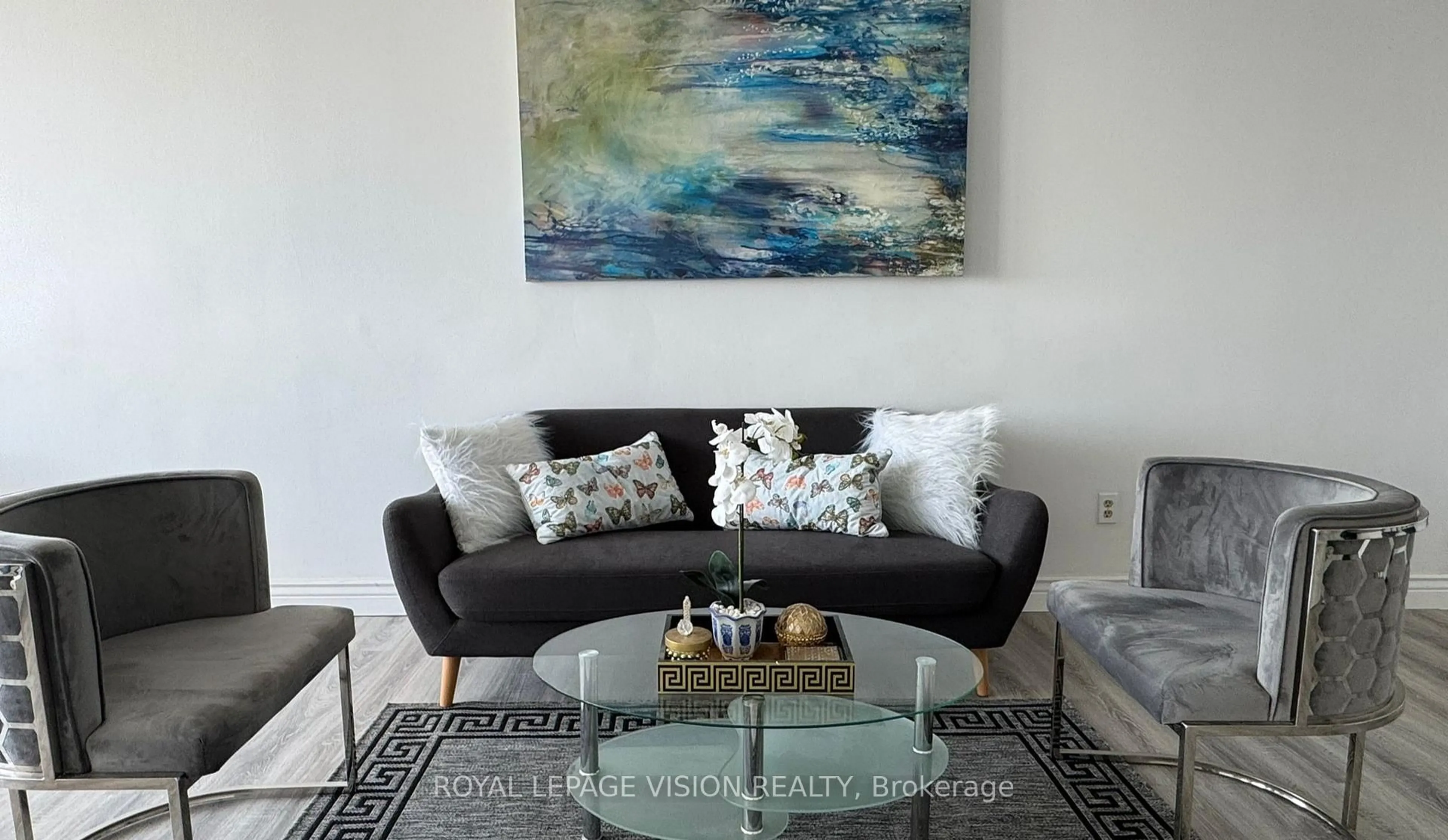 Living room with furniture, unknown for 3 Massey Sq #3605, Toronto Ontario M4C 5L5