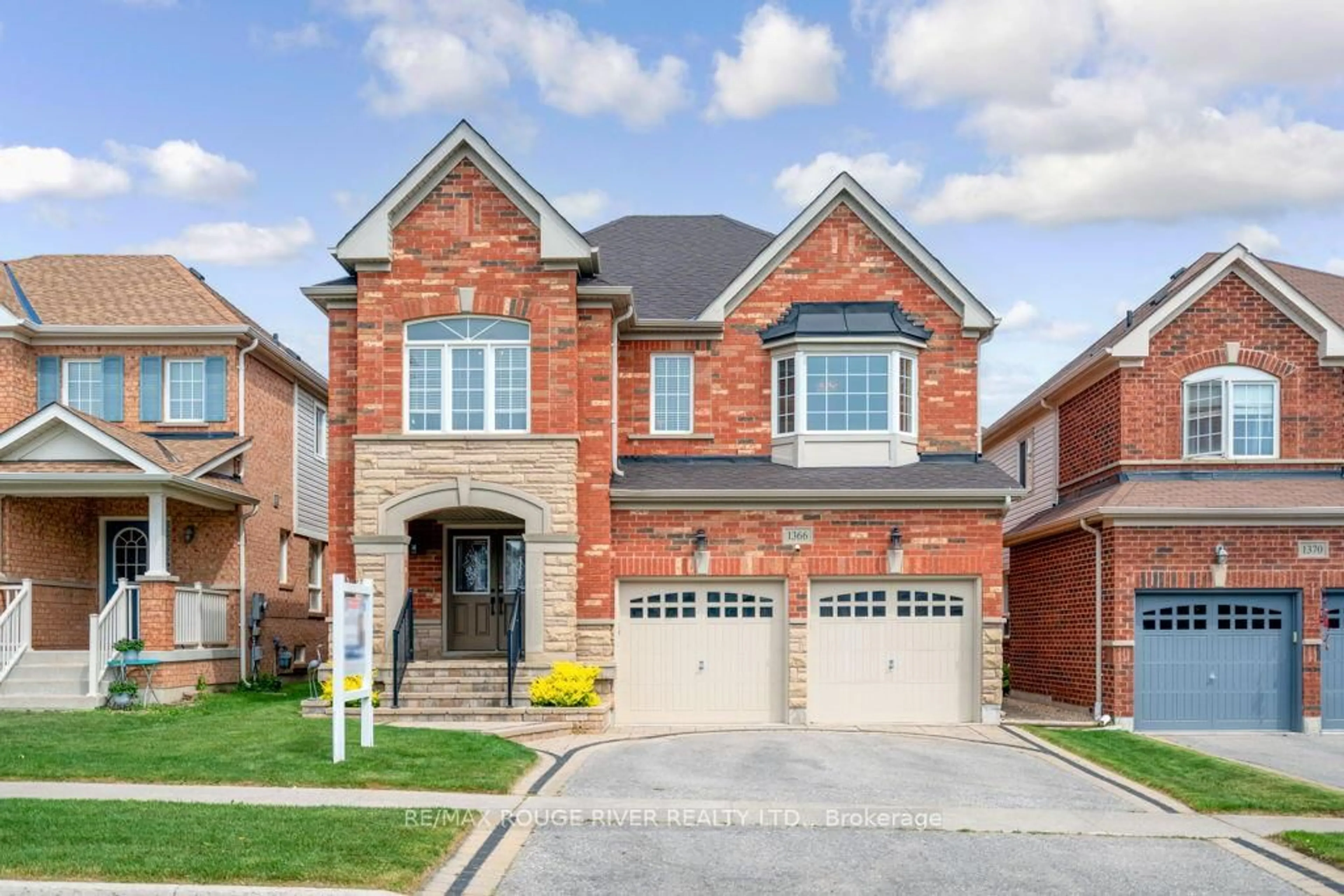 Home with brick exterior material, street for 1366 Harlstone Cres, Oshawa Ontario L1K 0N4