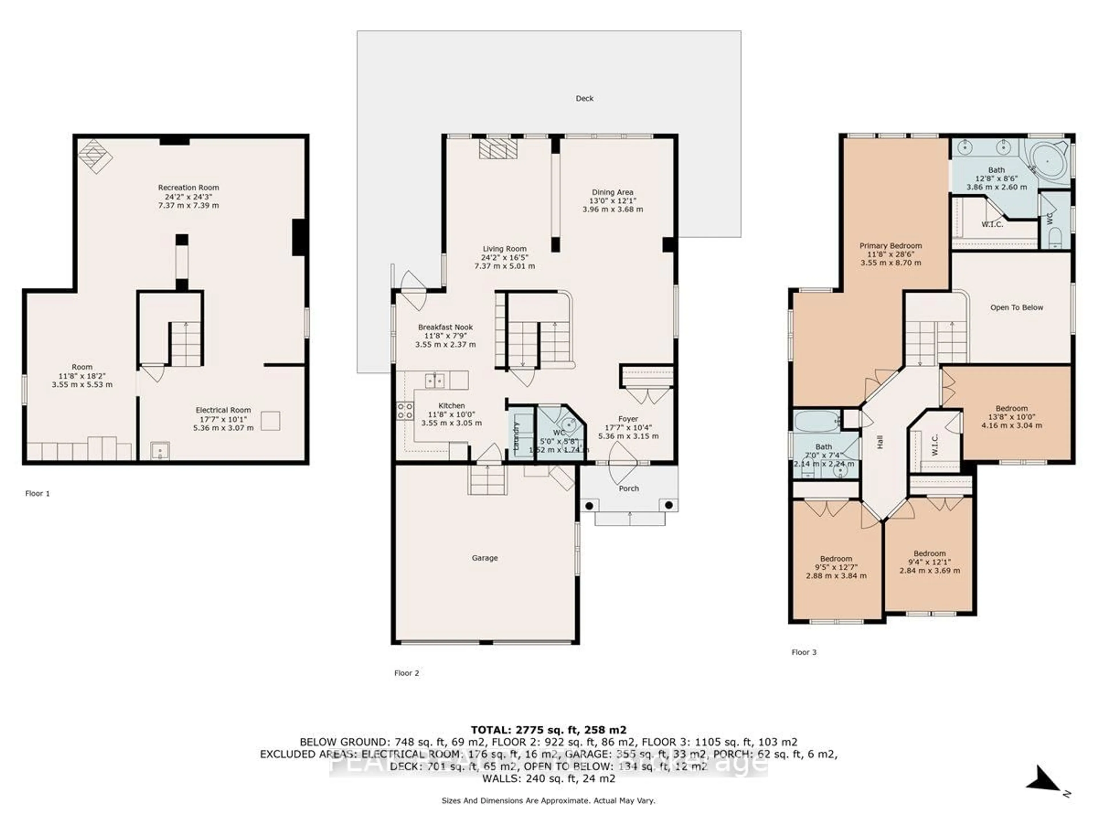 Floor plan for 2 Granary Lane, Clarington Ontario L1E 2X9