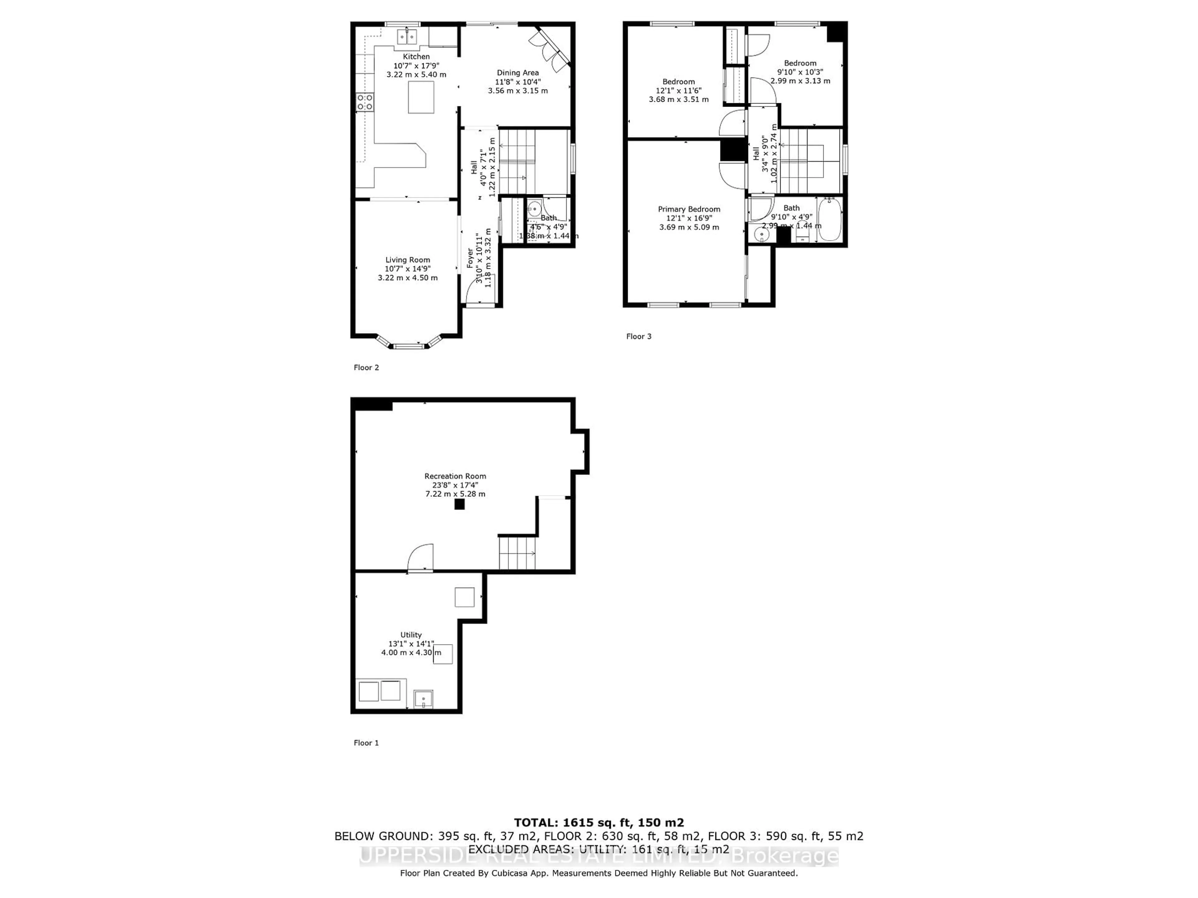 Floor plan for 69 Janedale Cres, Whitby Ontario L1N 6Z5