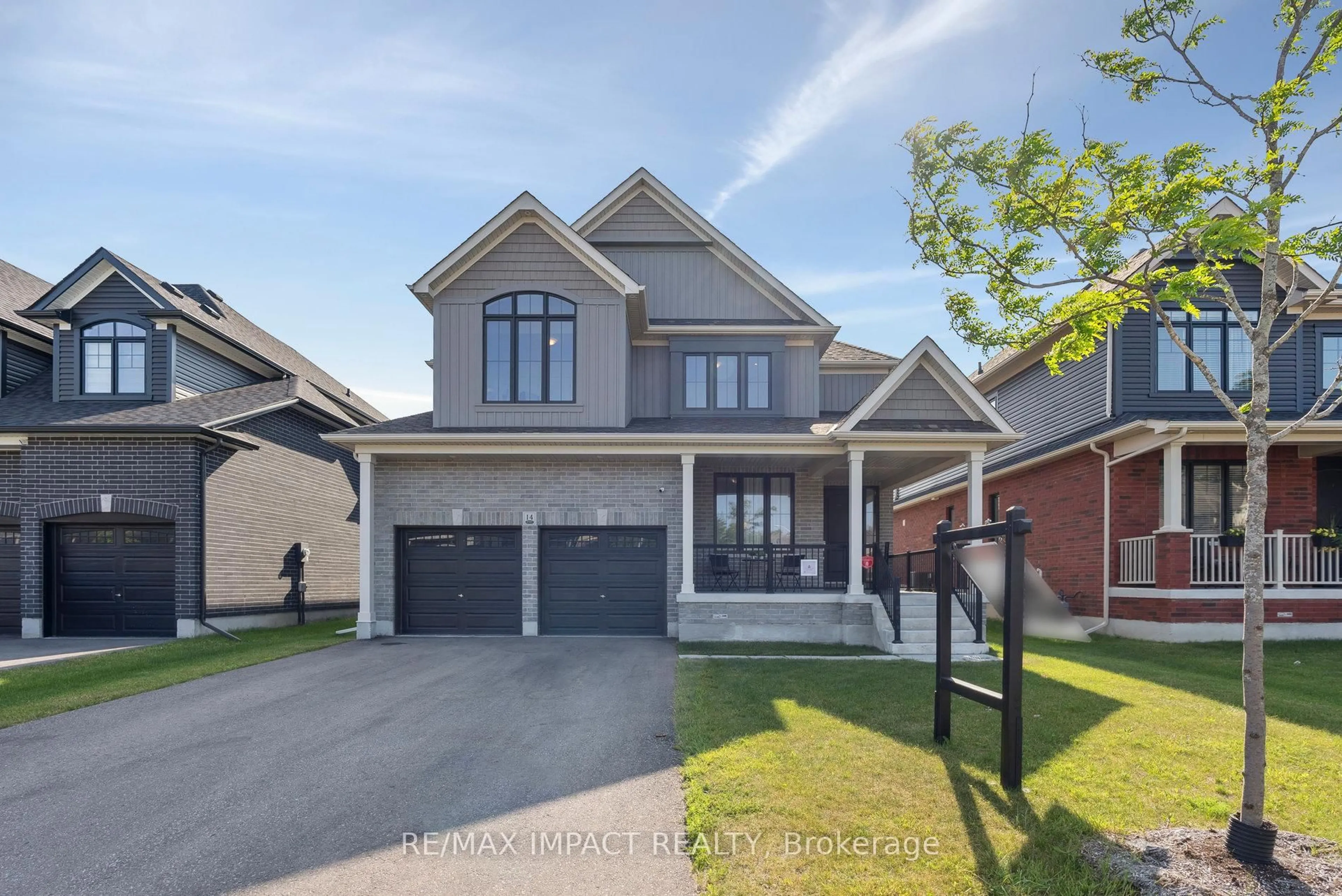 Home with brick exterior material, street for 14 Higham Pl, Clarington Ontario L1C 7G5