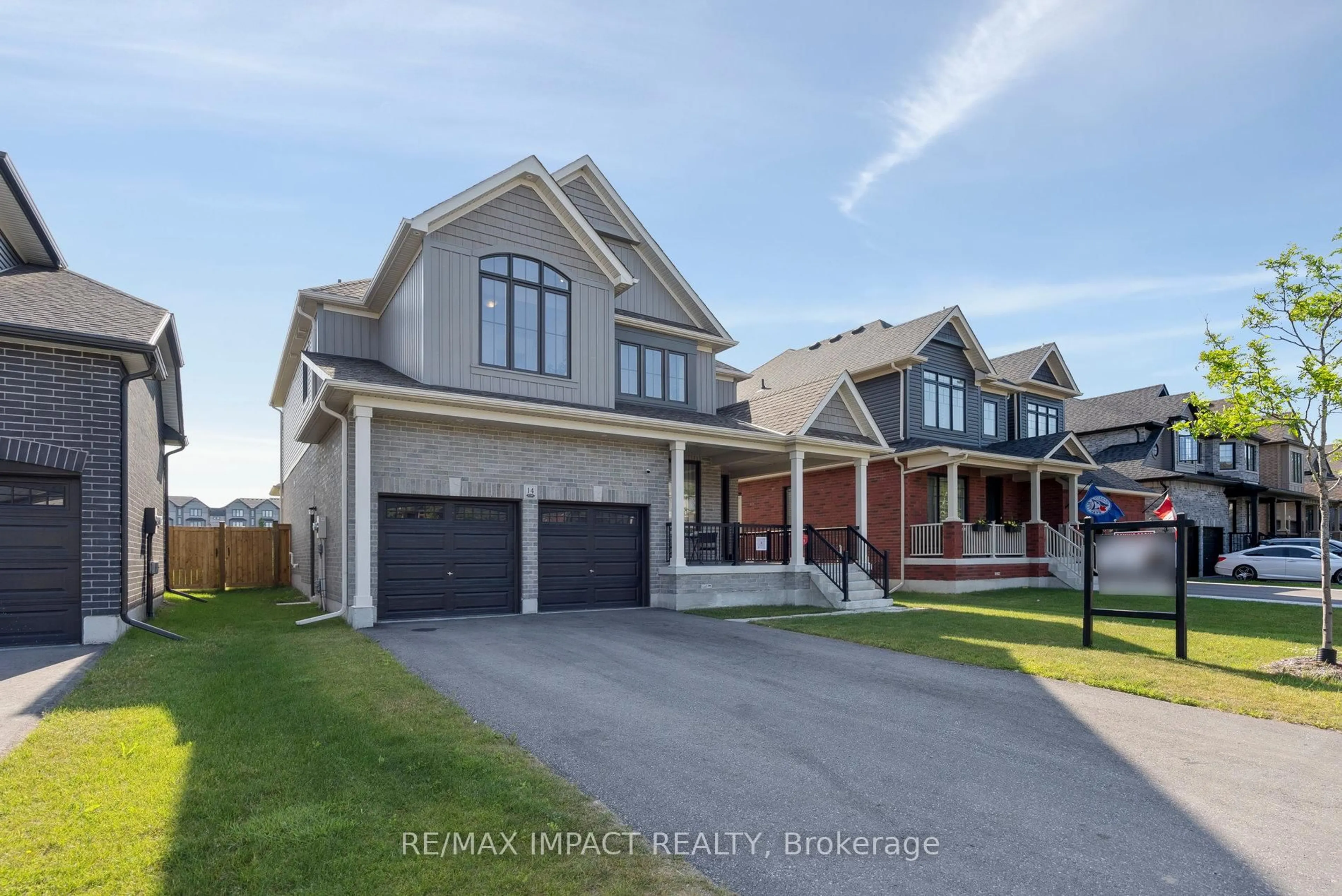 Home with brick exterior material, street for 14 Higham Pl, Clarington Ontario L1C 7G5