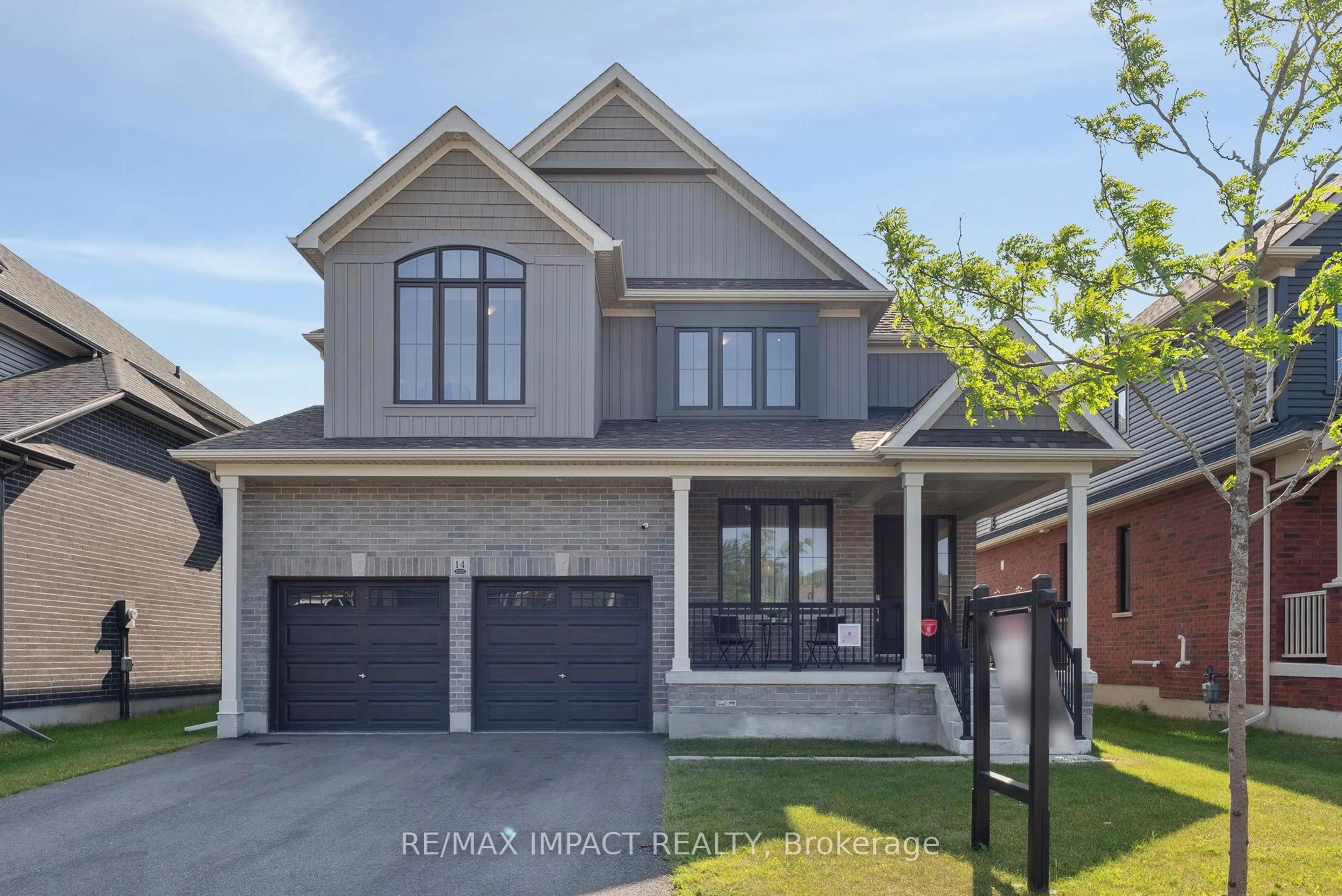 Home with brick exterior material, street for 14 Higham Pl, Clarington Ontario L1C 7G5