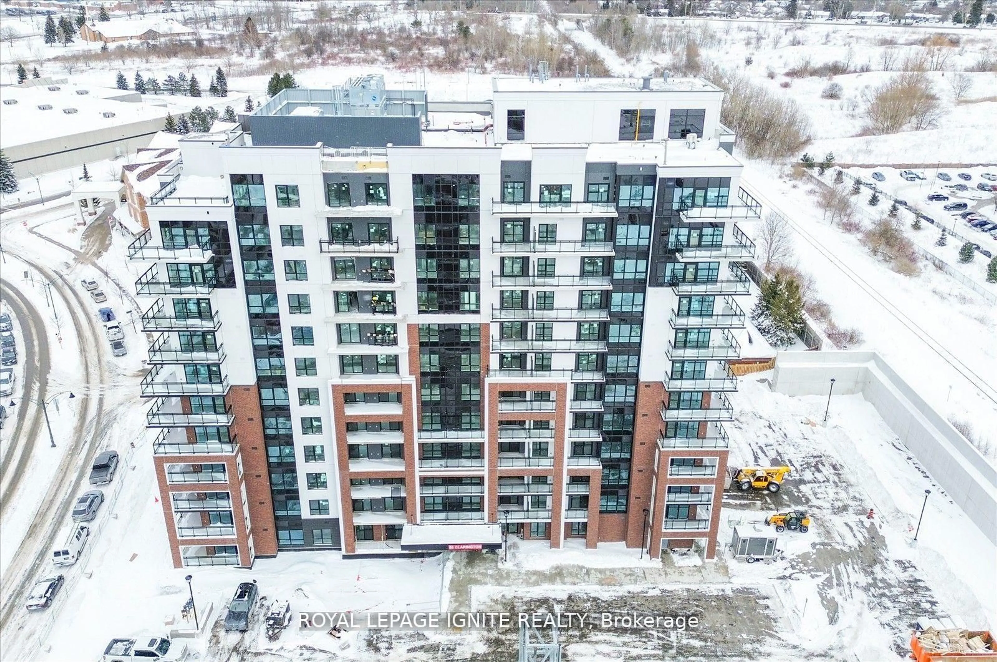 A pic from outside/outdoor area/front of a property/back of a property/a pic from drone, building for 55 Clarington Blvd #1204, Clarington Ontario L1C 7J4
