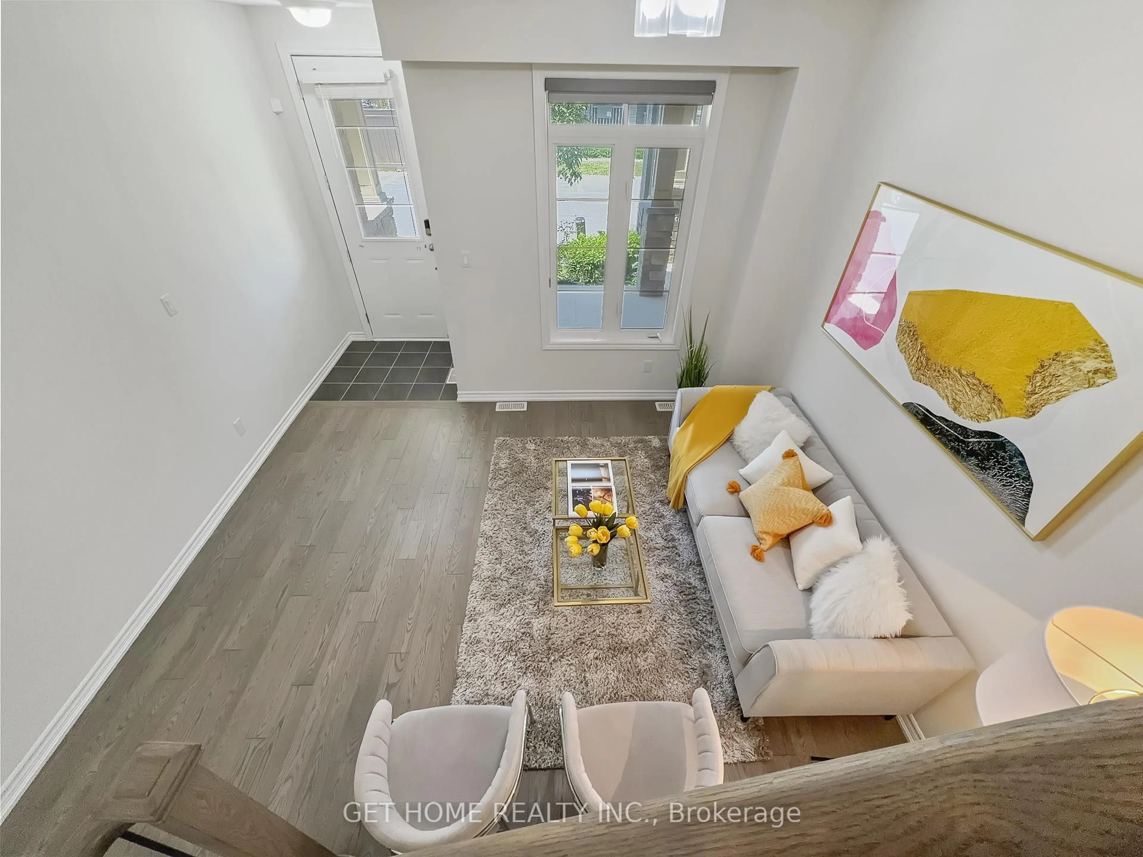 Living room with furniture, unknown for 105 Larkinley Lane, Ajax Ontario L1T 0N7