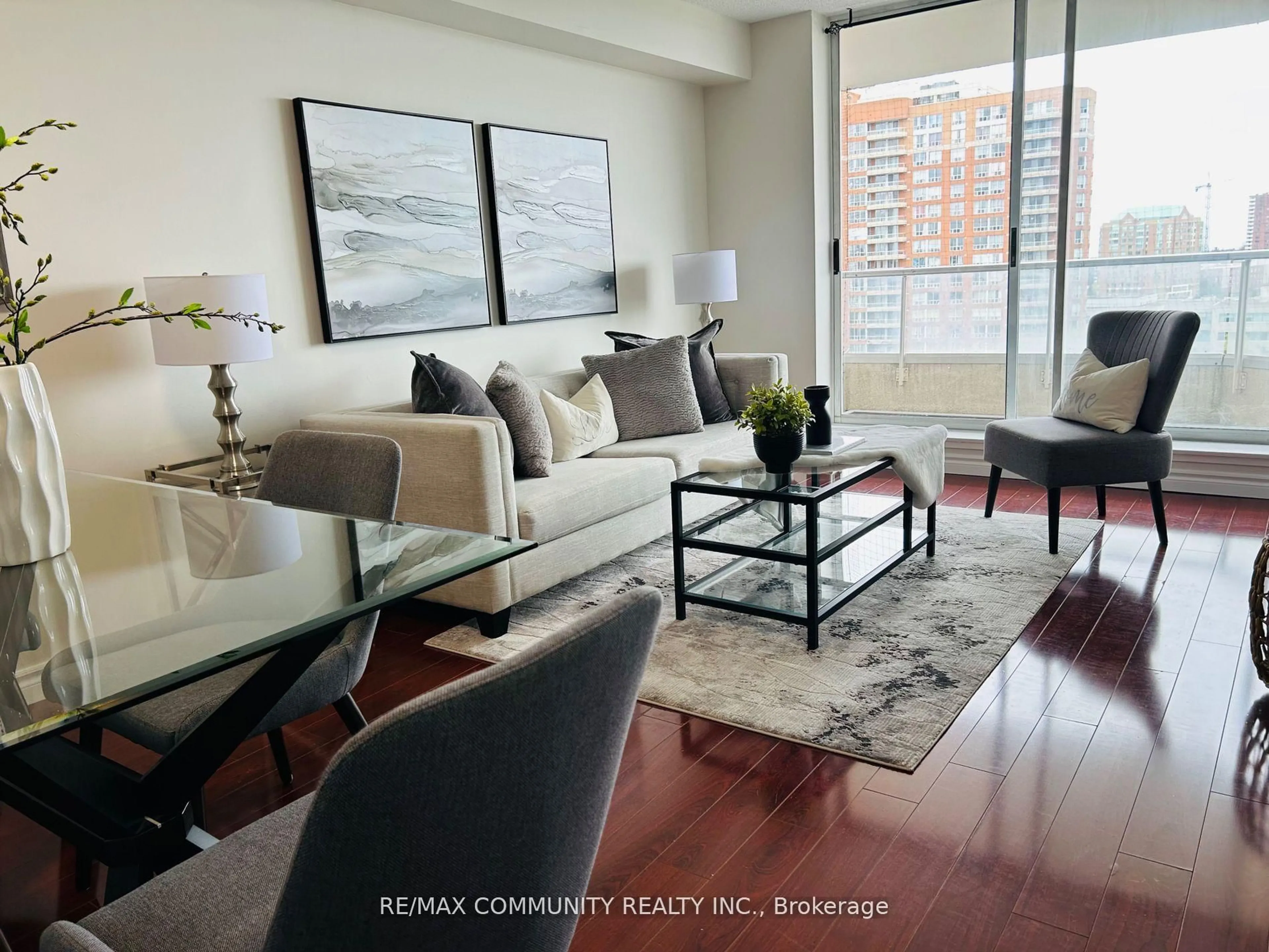 Living room with furniture, unknown for 430 Mclevin Ave #1110, Toronto Ontario M1B 5P1