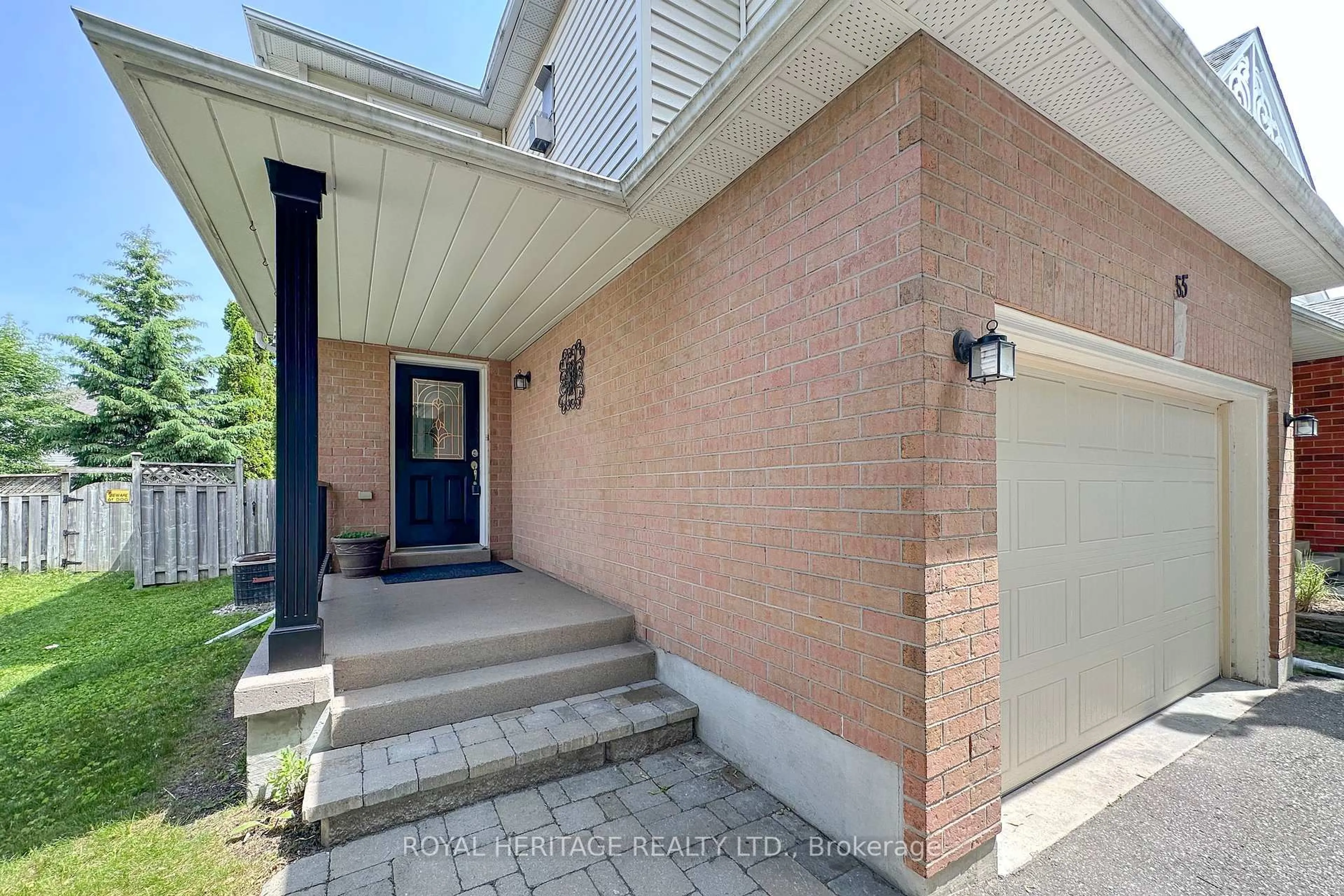 Home with brick exterior material, street for 55 Hearthstone Cres, Clarington Ontario L1E 2X8