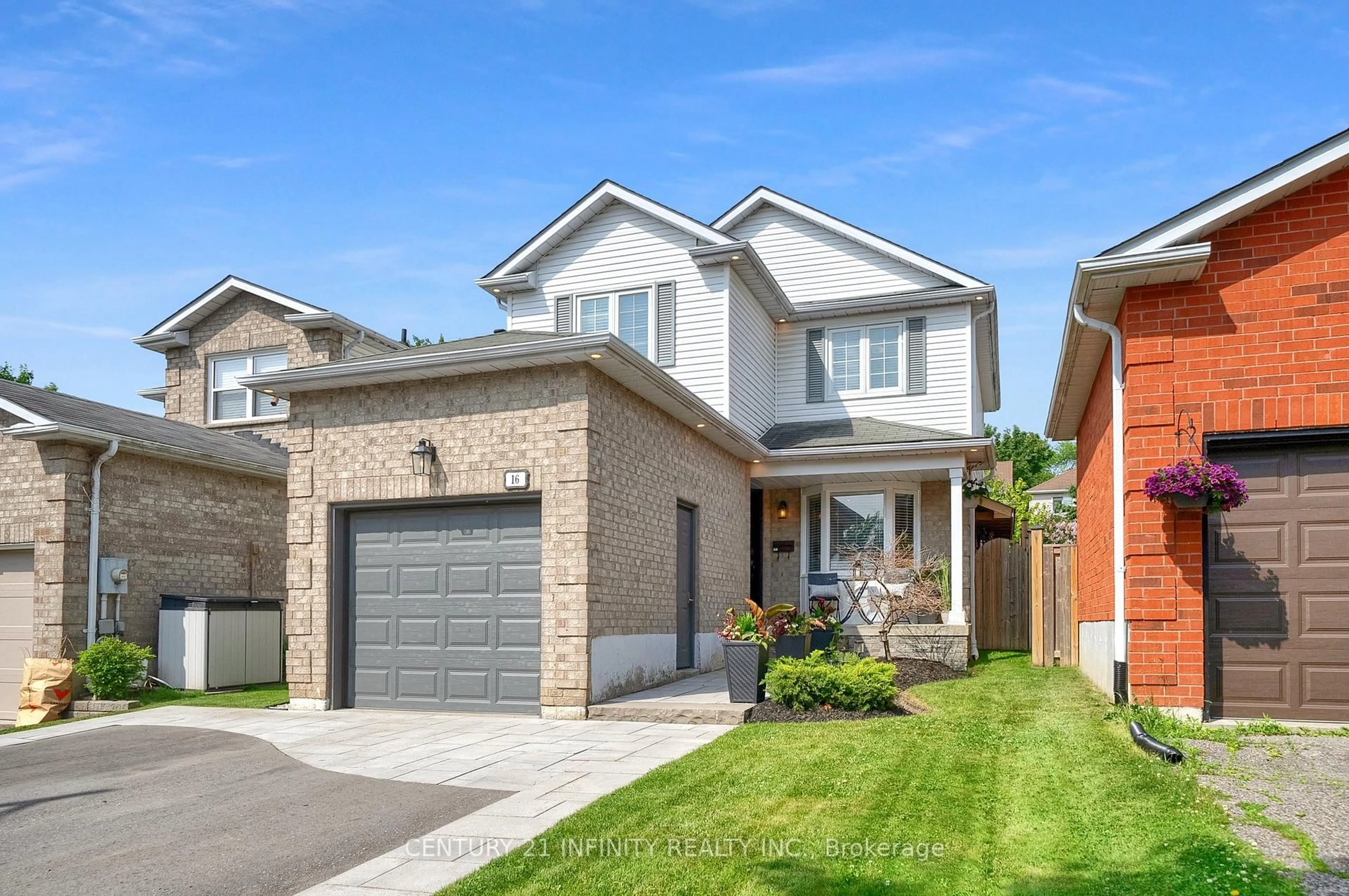 Home with brick exterior material, street for 16 Wrenn Blvd, Clarington Ontario L1C 4N3