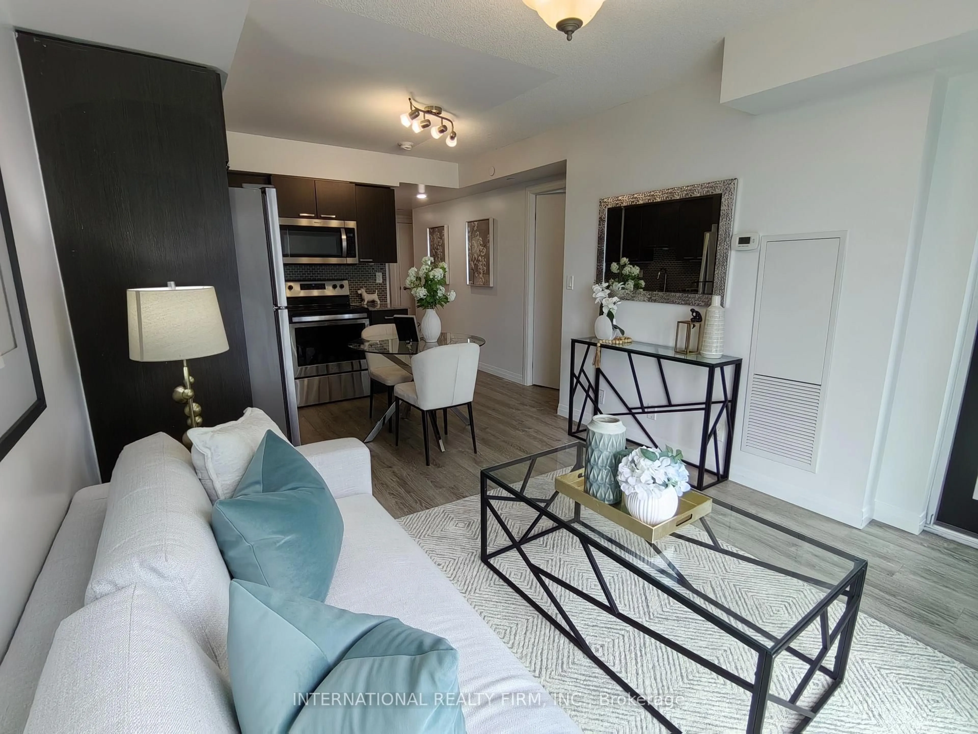Living room with furniture, unknown for 2152 Lawrence Ave #507, Toronto Ontario M1R 0B5
