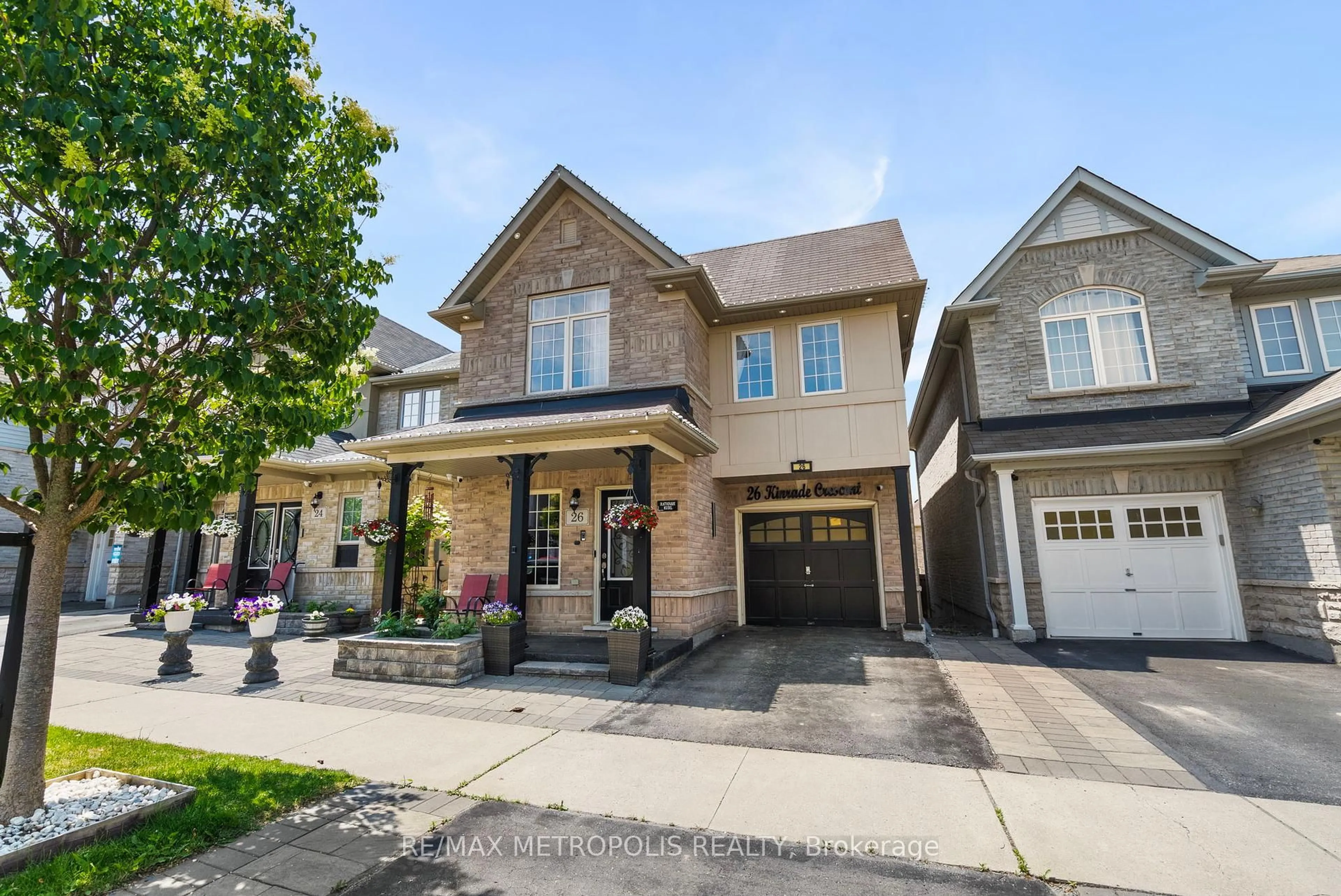 Home with brick exterior material, street for 26 Kinrade Cres, Ajax Ontario L1Z 0M5