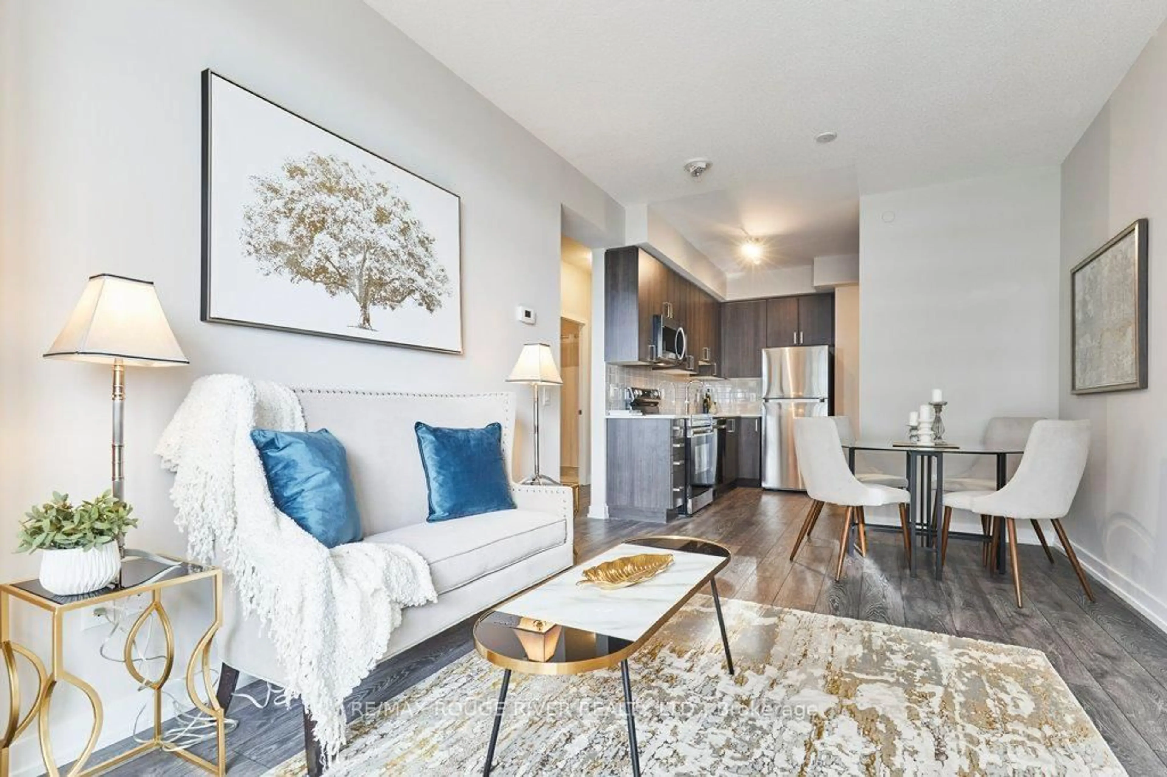 Living room with furniture, unknown for 1455 Celebration Dr #2205, Pickering Ontario L1W 1L8