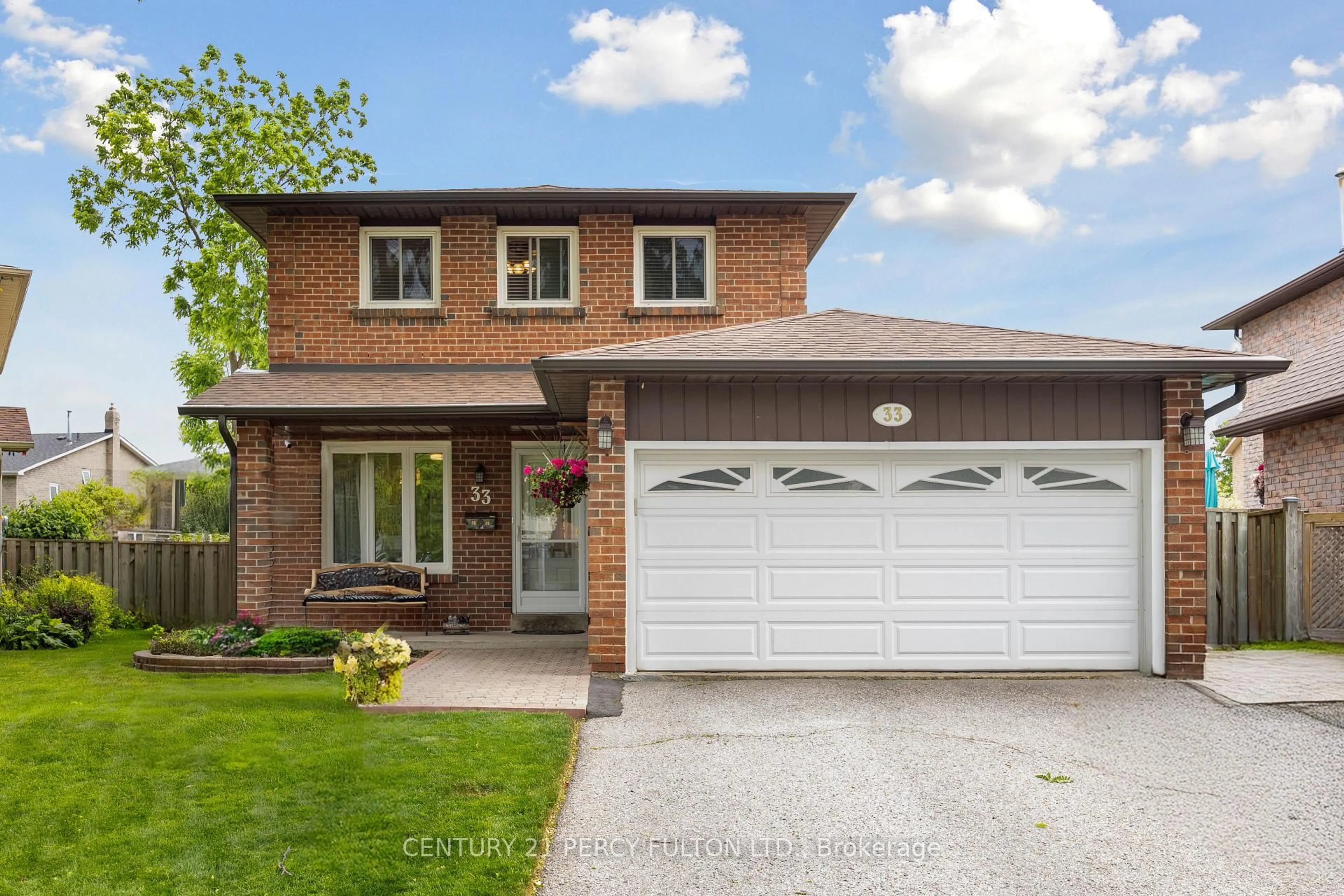 Home with brick exterior material, street for 33 Whiterock Dr, Toronto Ontario M1C 3N3