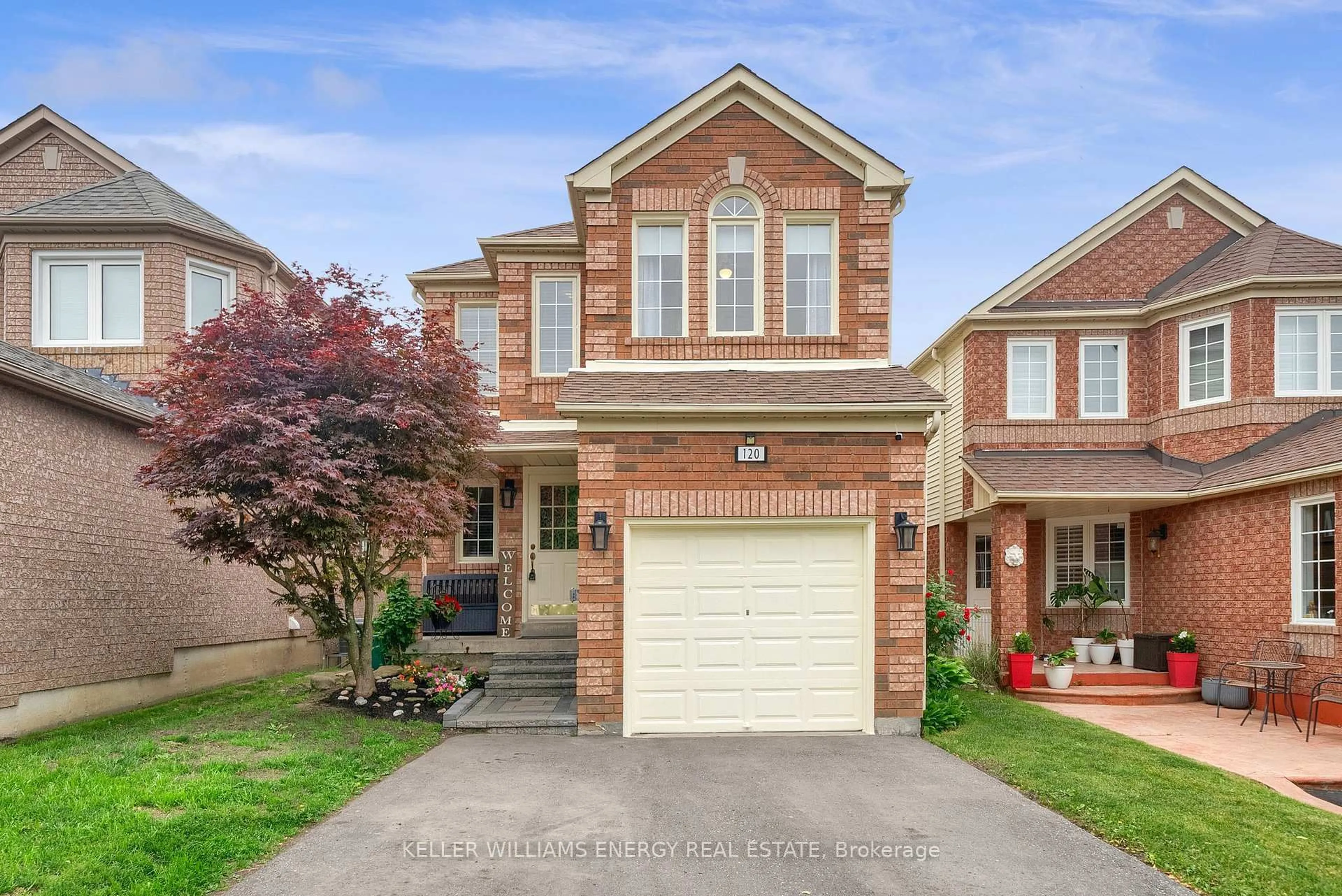 Home with brick exterior material, street for 120 Hibbard Dr, Ajax Ontario L1Z 1G3