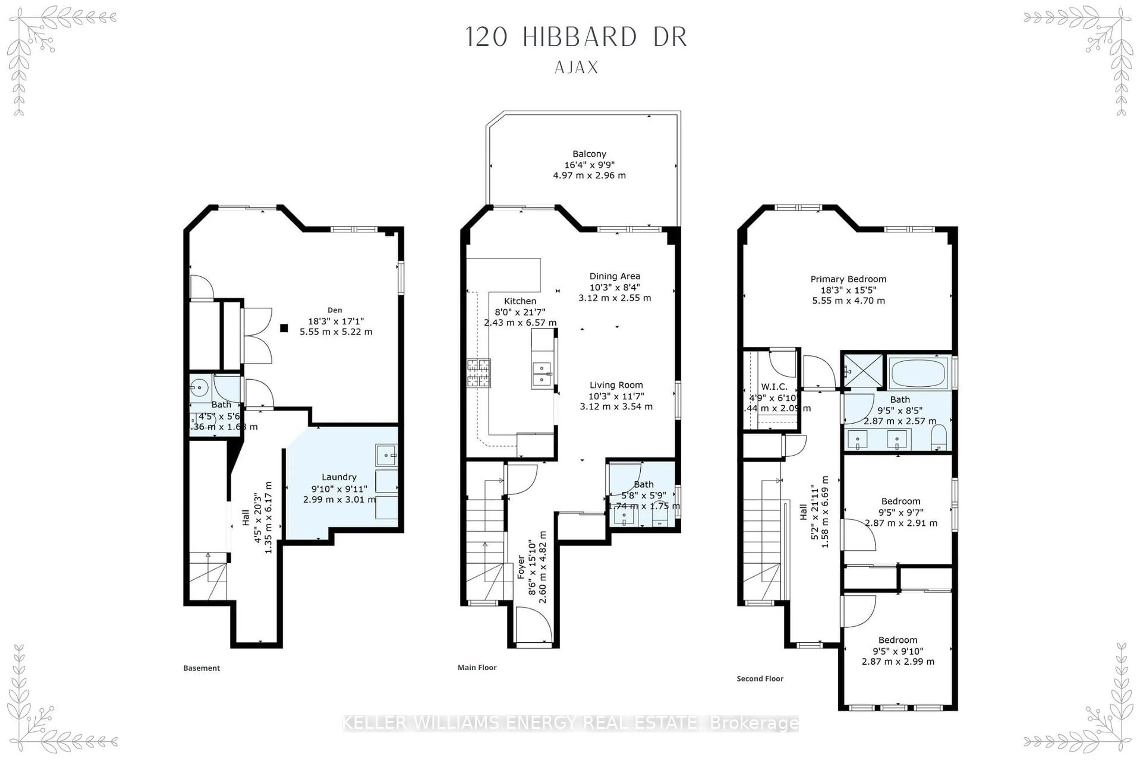 Floor plan for 120 Hibbard Dr, Ajax Ontario L1Z 1G3