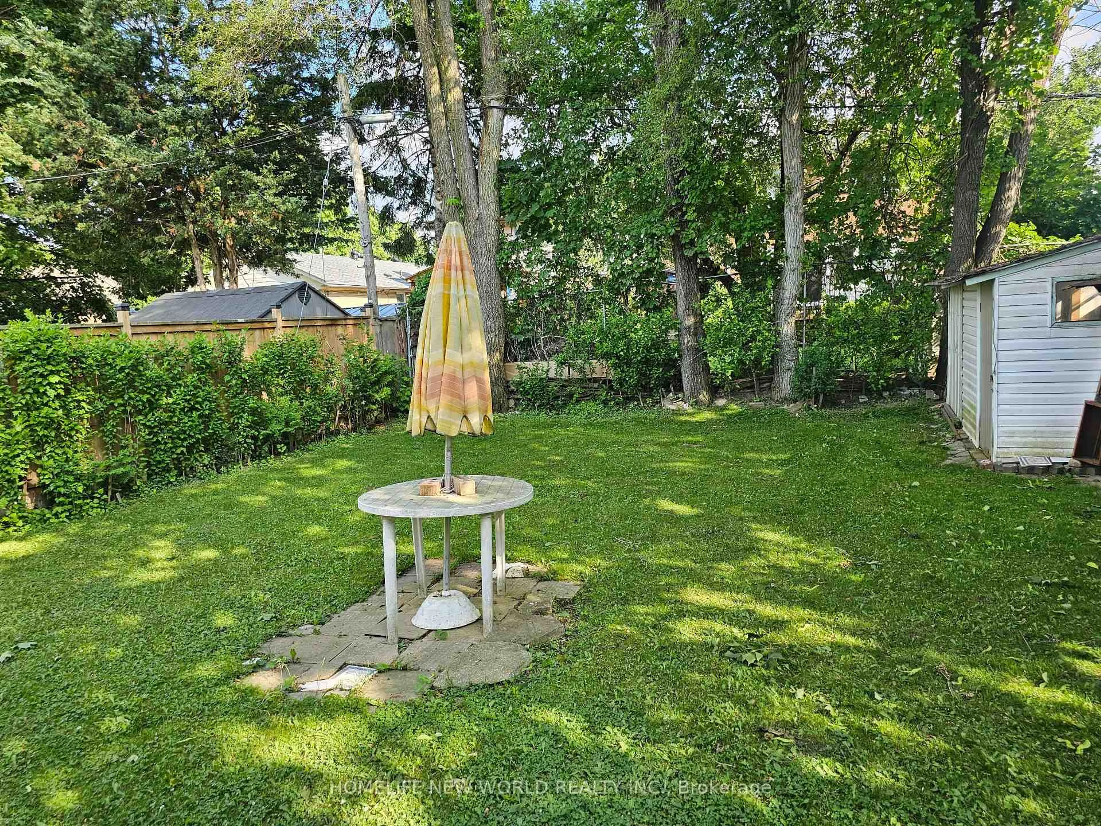 Patio, forest/trees view for 35 Stratton Ave, Toronto Ontario M1K 3V2