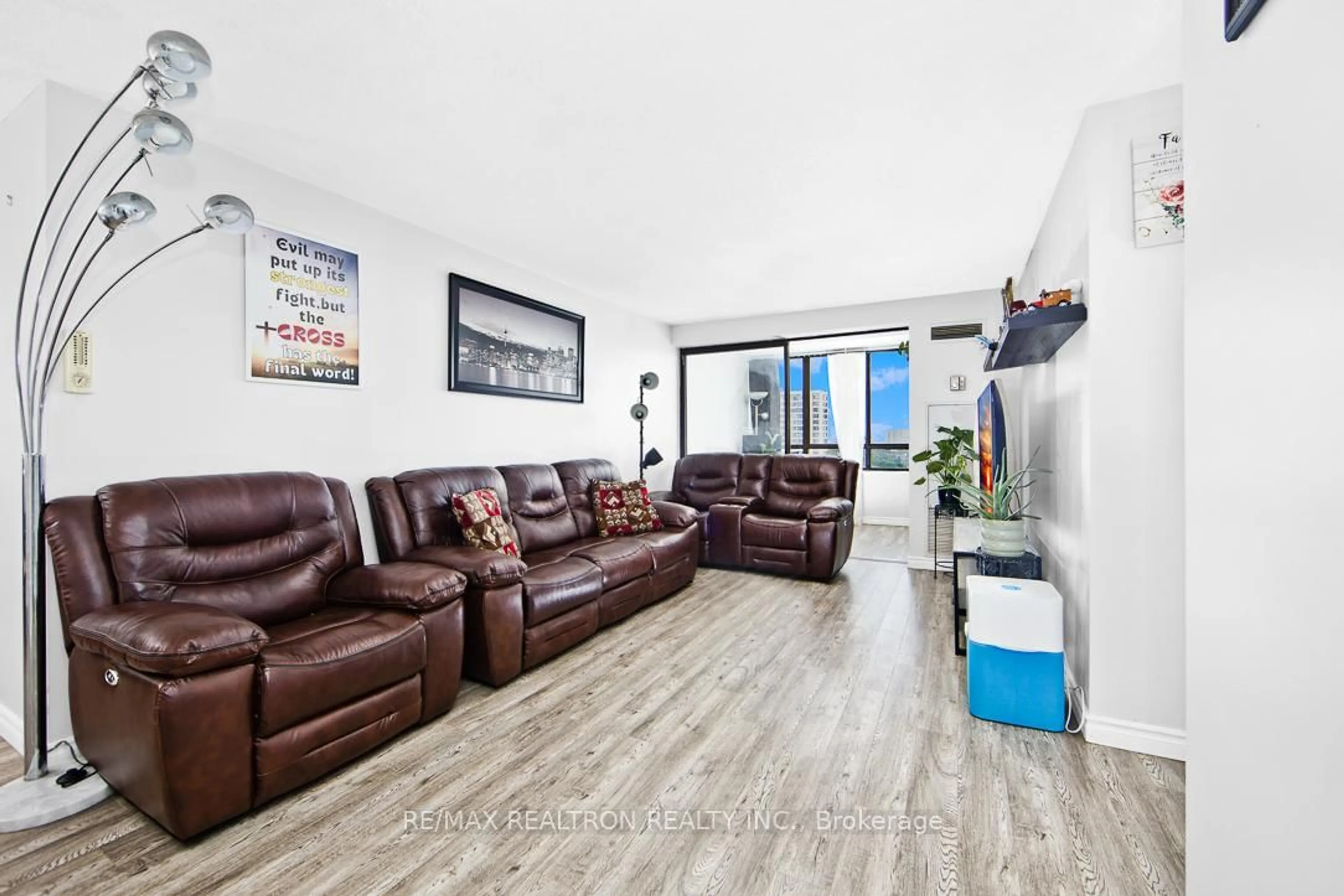 Living room with furniture, unknown for 25 Bamburgh Circ #1133, Toronto Ontario M1W 3W2