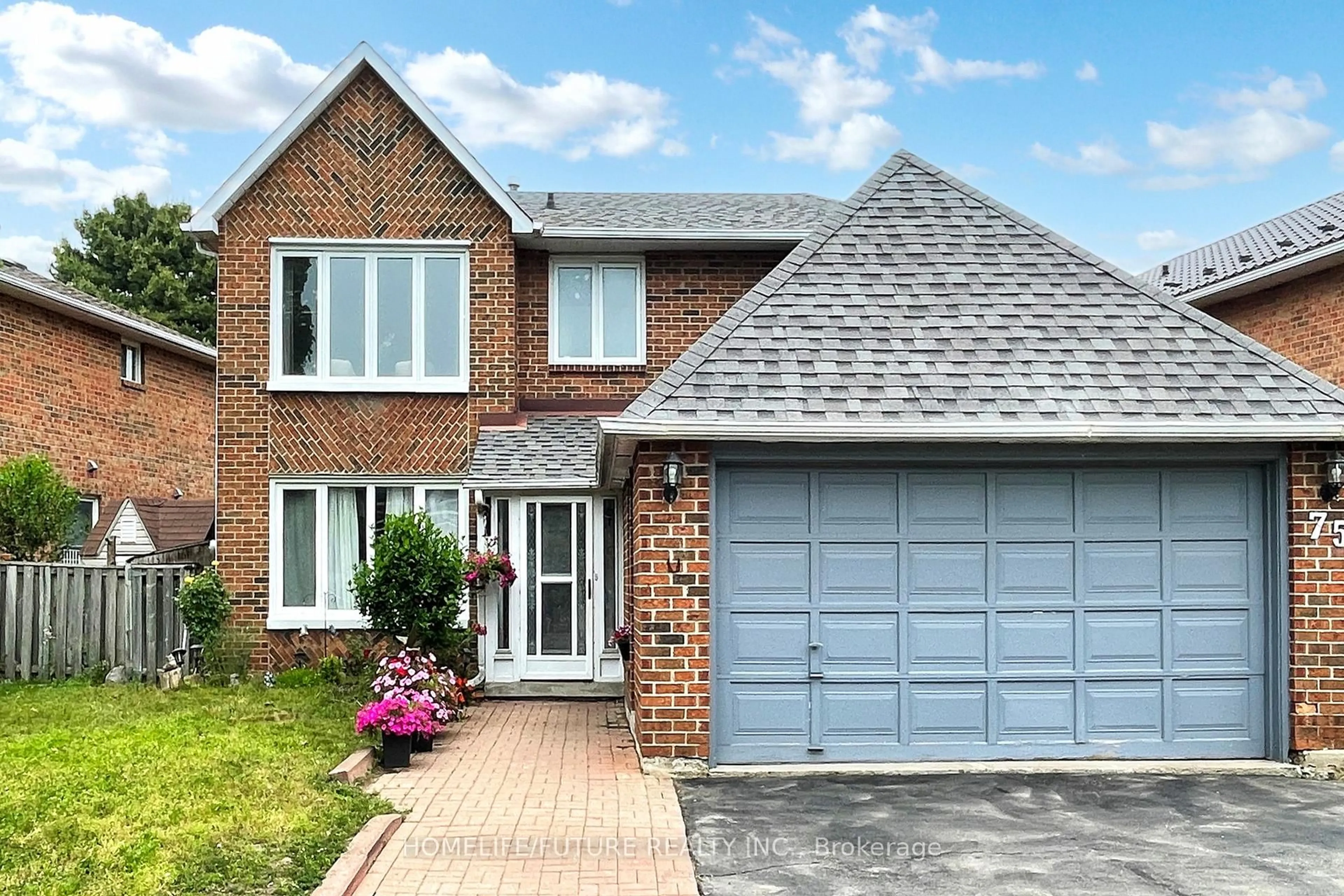 Home with brick exterior material, street for 75 Calverley Tr, Toronto Ontario M1C 3S5