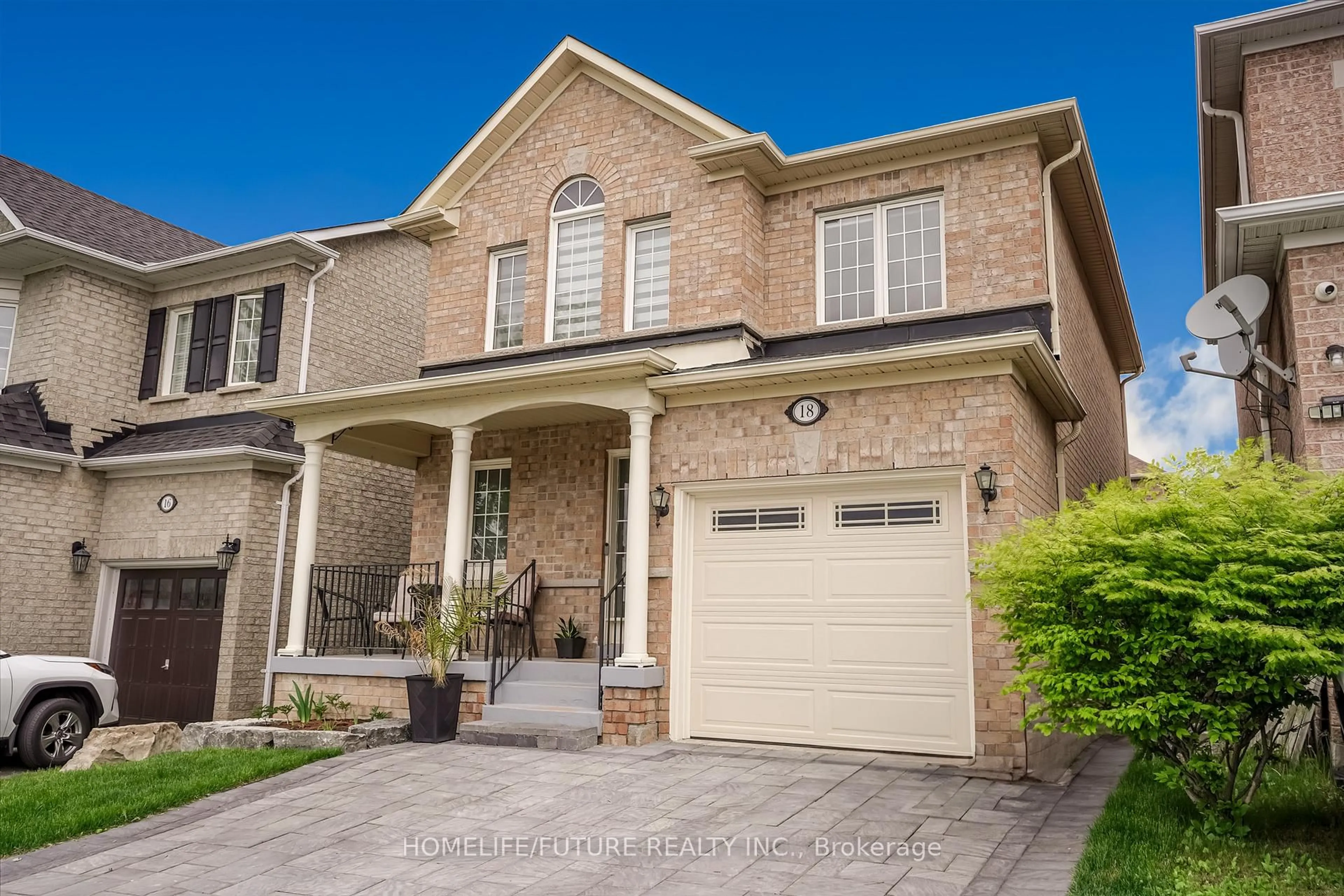 Home with brick exterior material, street for 18 Mansbridge Cres, Ajax Ontario L1Z 1S3