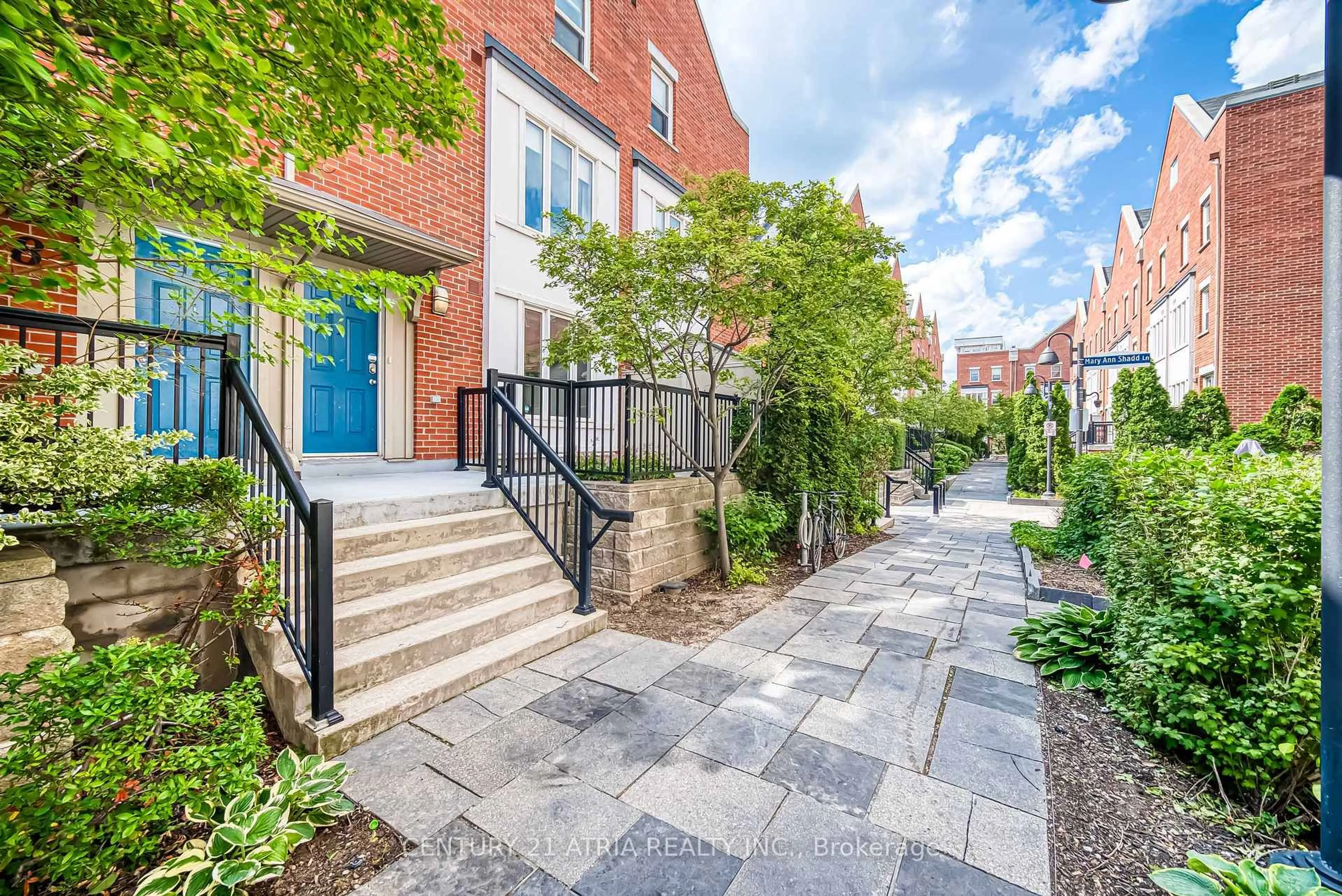 Home with brick exterior material, street for 8 Frances Loring Lane #2, Toronto Ontario M4M 3E8