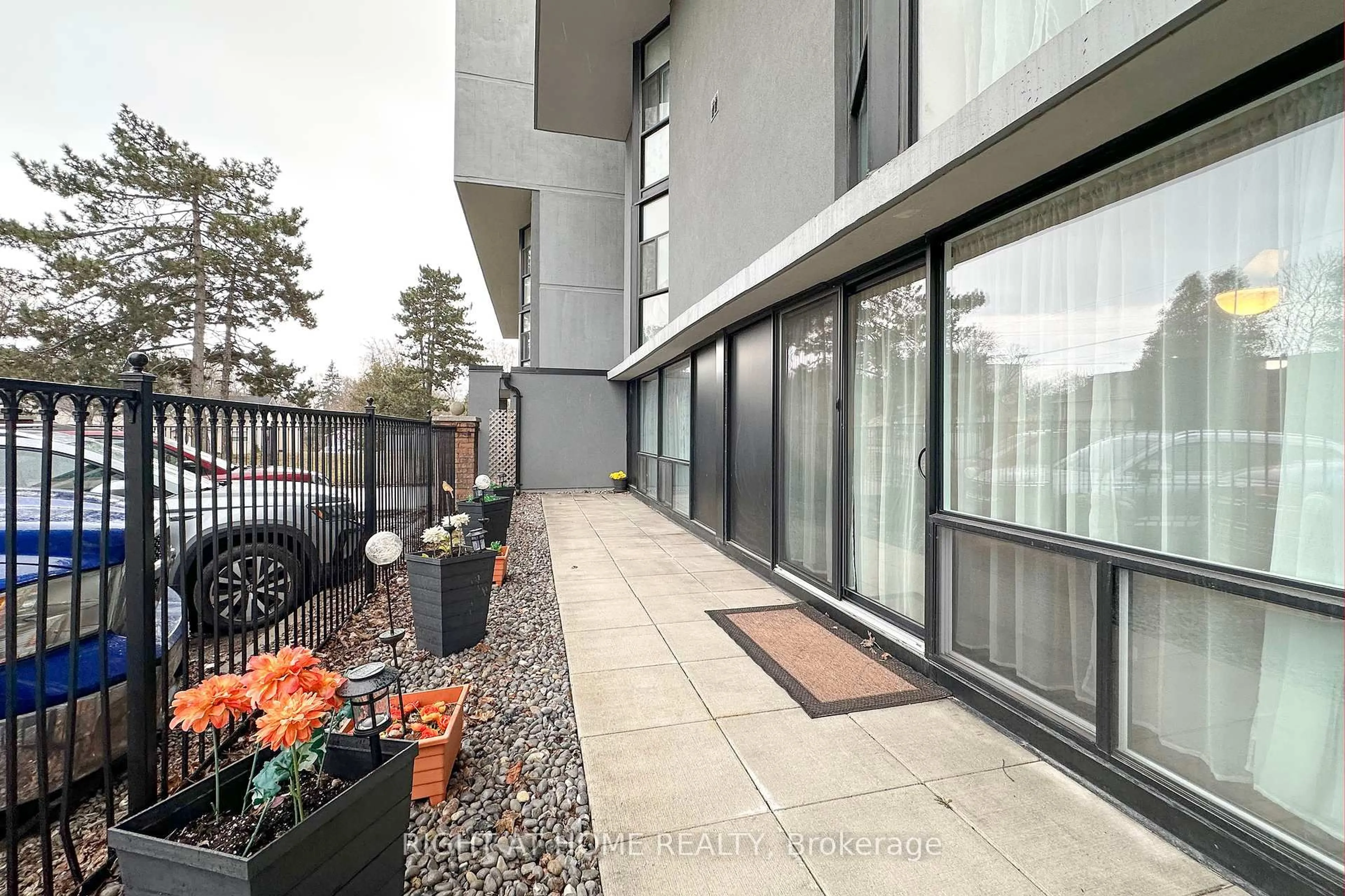 Balcony in the apartment, street for 454 Centre St #110, Oshawa Ontario L1H 4C2