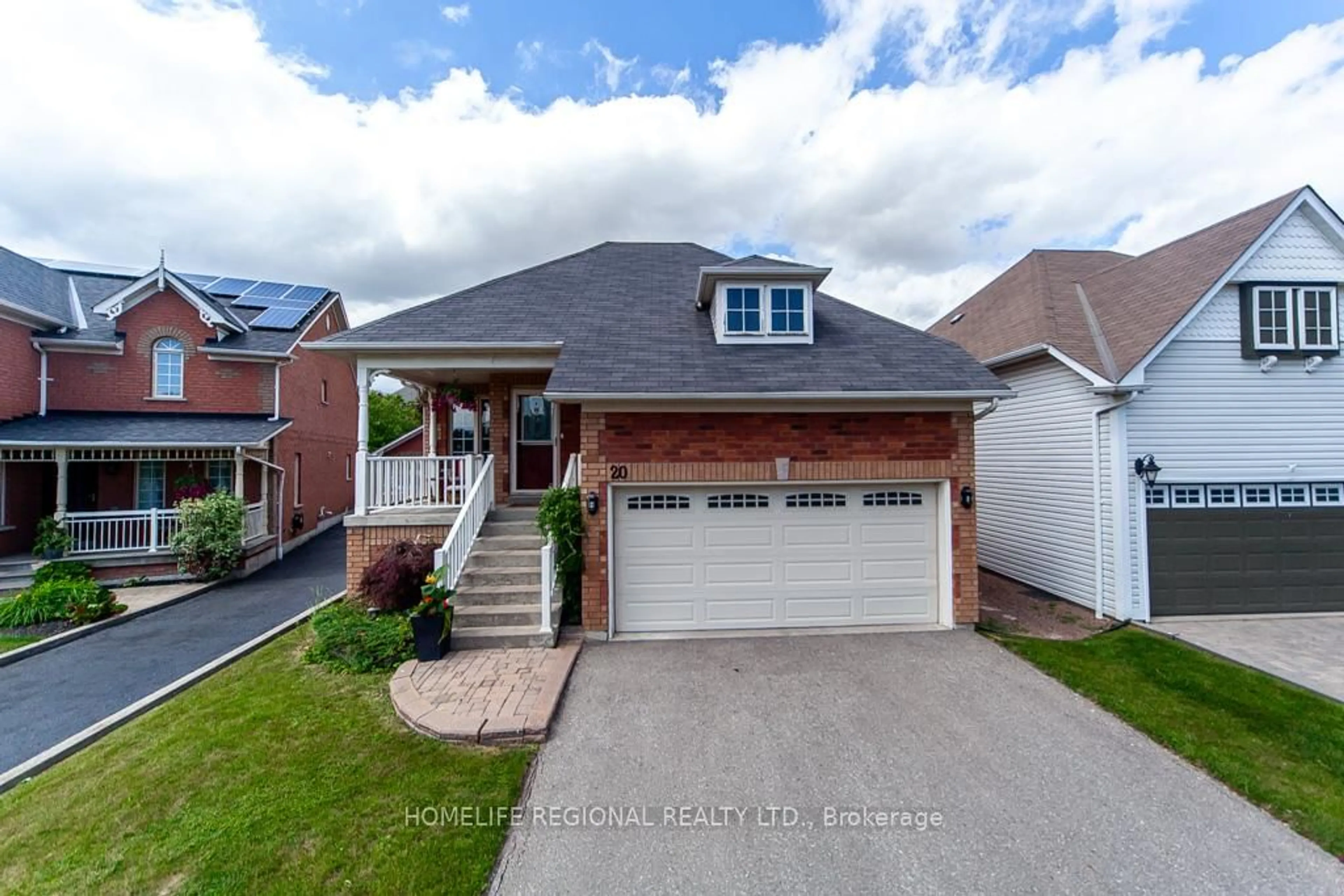 Home with brick exterior material, street for 20 Rosemarie Cres, Whitby Ontario L1M 1G6
