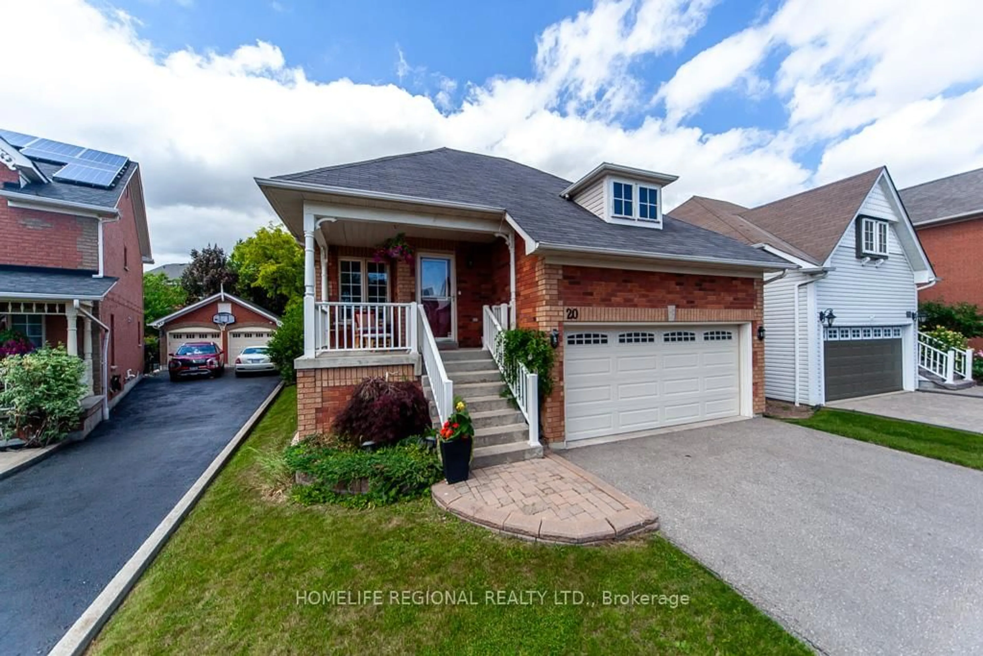 Home with brick exterior material, street for 20 Rosemarie Cres, Whitby Ontario L1M 1G6