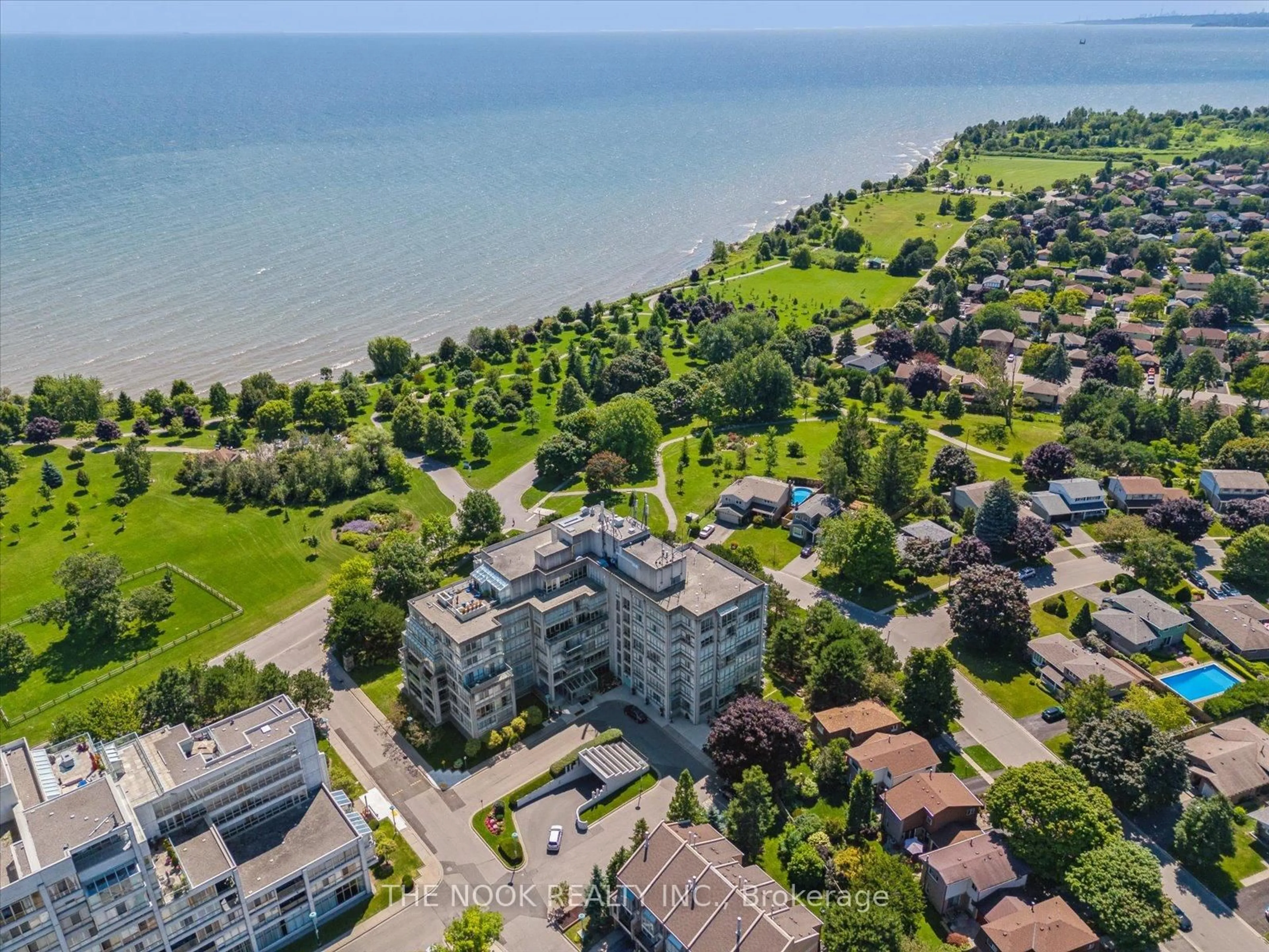 A pic from outside/outdoor area/front of a property/back of a property/a pic from drone, water/lake/river/ocean view for 70 Cumberland Lane #309, Ajax Ontario L1S 7K2