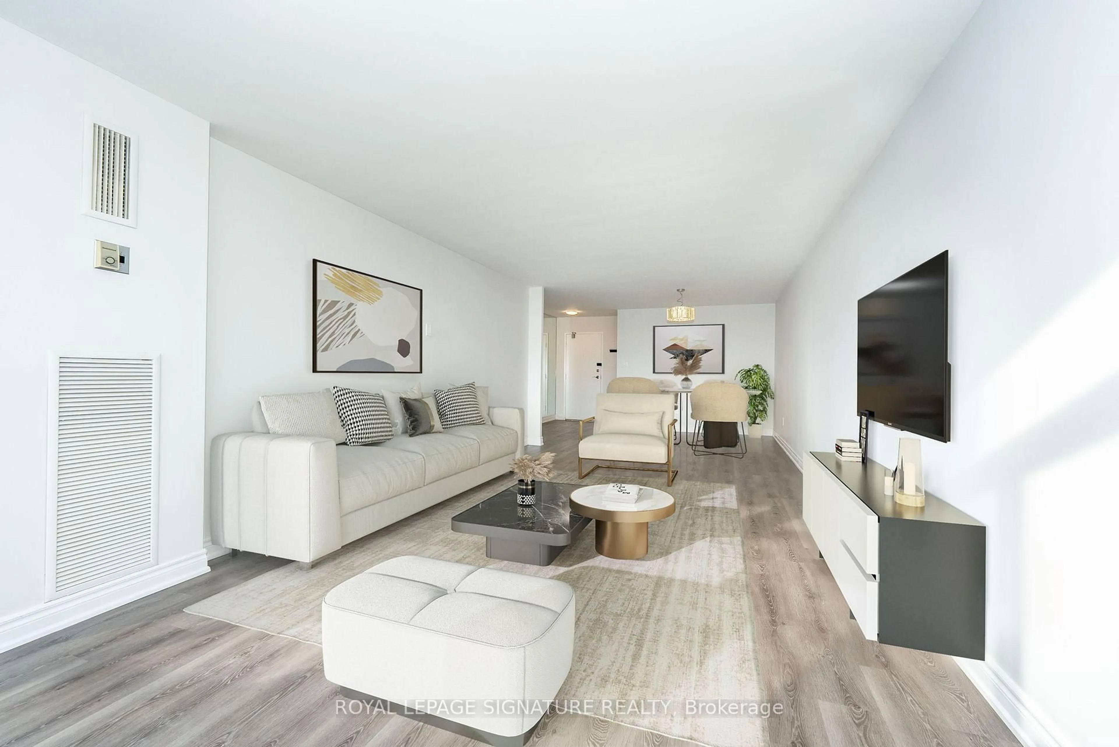 Living room with furniture, unknown for 3151 Bridletowne Circ #1802, Toronto Ontario M1W 2T1