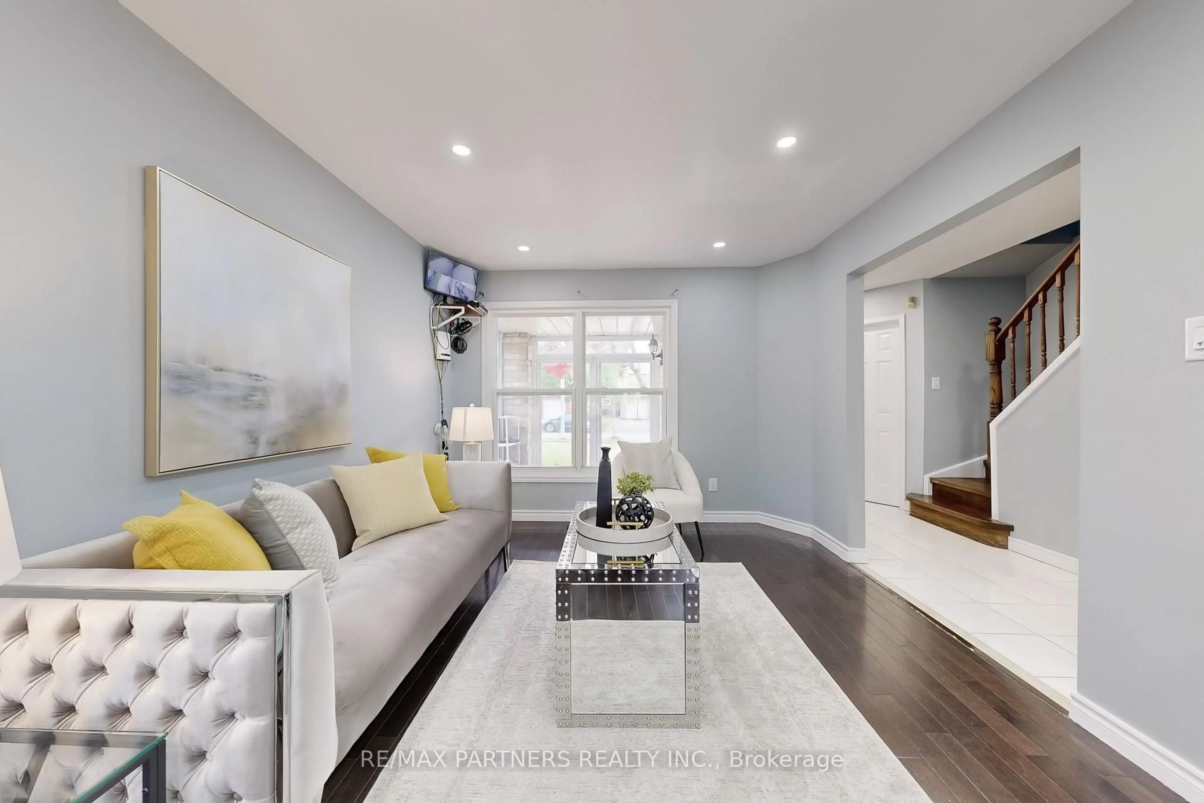 Living room with furniture, unknown for 128 Bellrock Dr, Toronto Ontario M1V 3G6