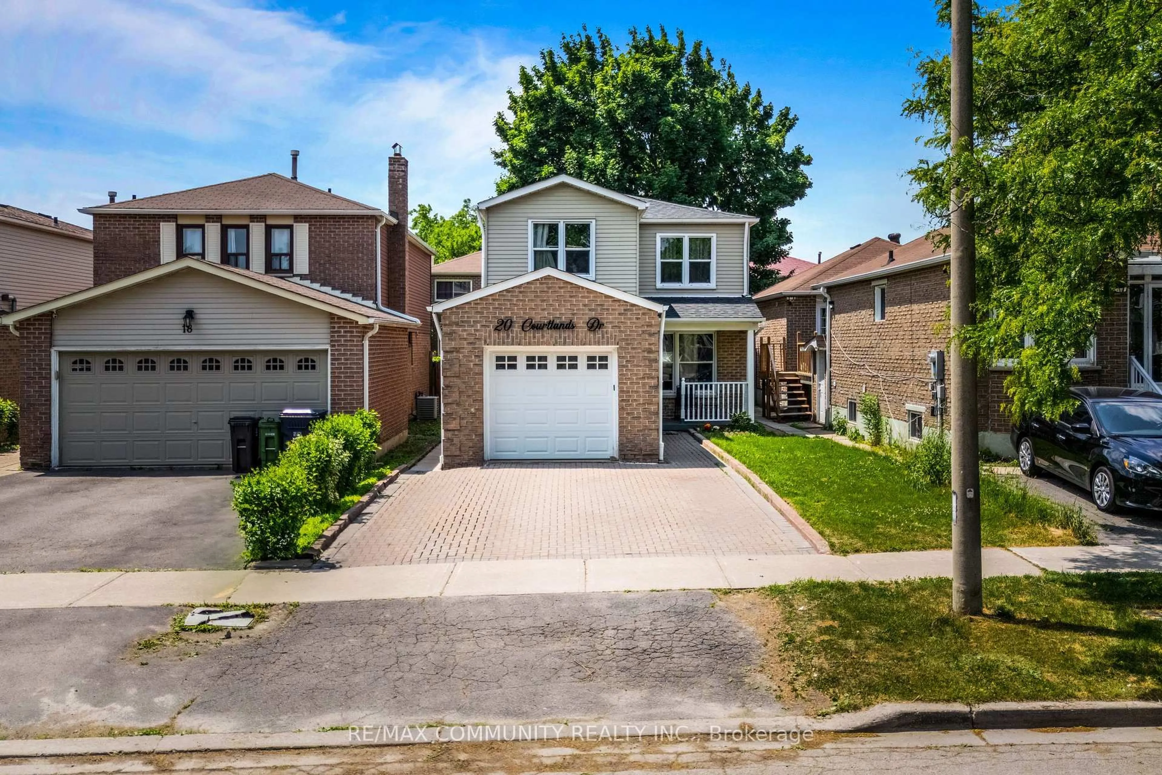 Home with brick exterior material, street for 20 Courtlands Dr, Toronto Ontario M1B 4N5