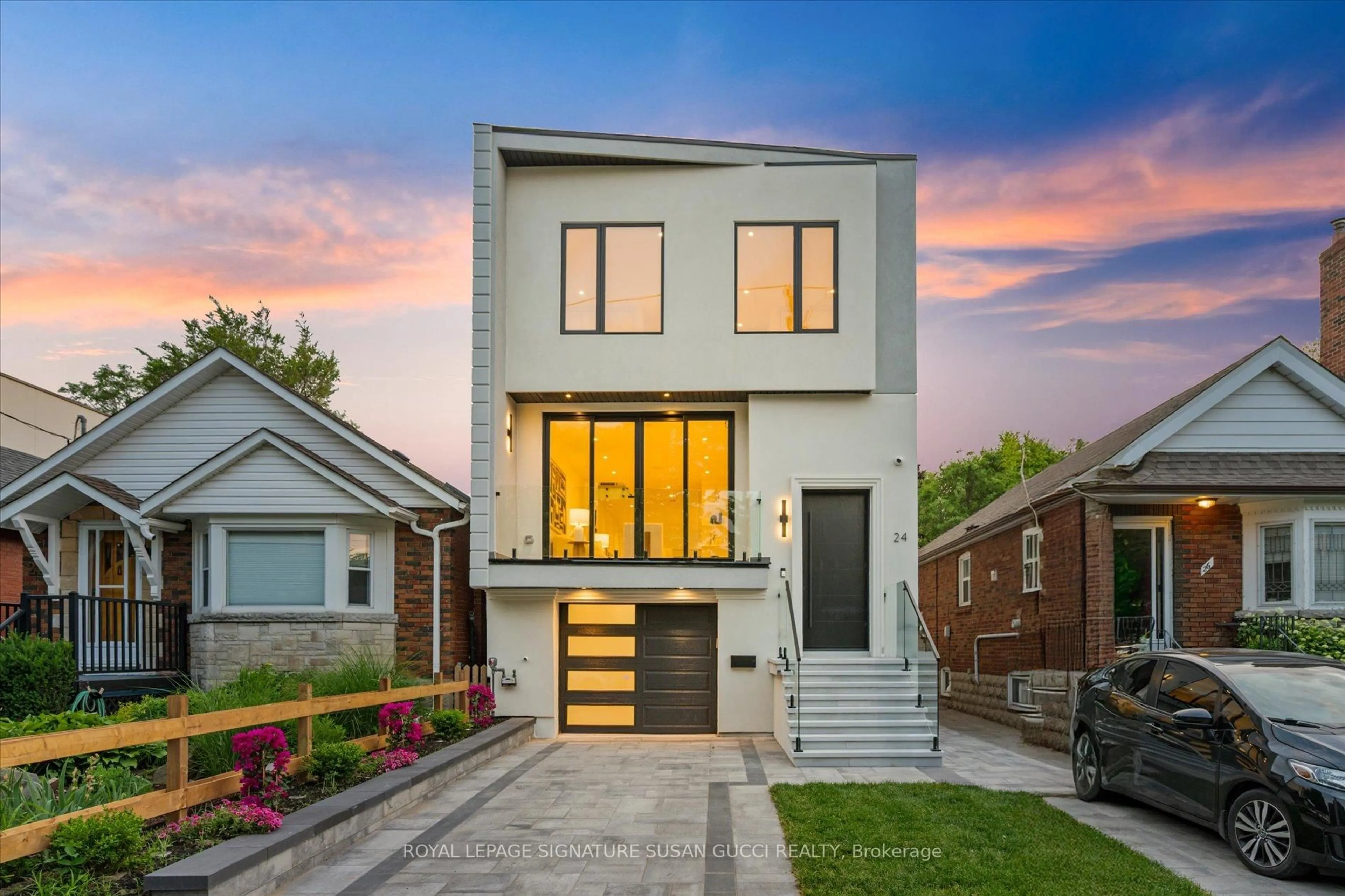 Home with brick exterior material, street for 24 Elmsdale Rd, Toronto Ontario M4J 3M4