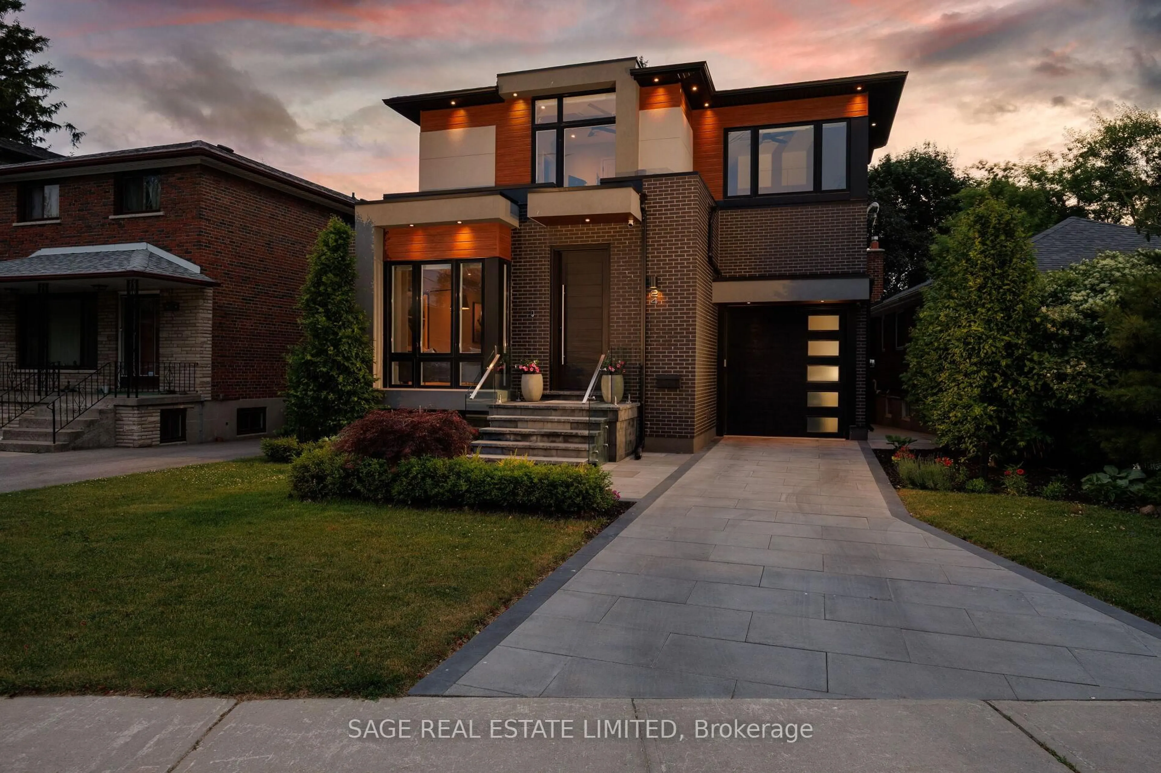 Home with brick exterior material, street for 24 Squires Ave, Toronto Ontario M4B 2R3