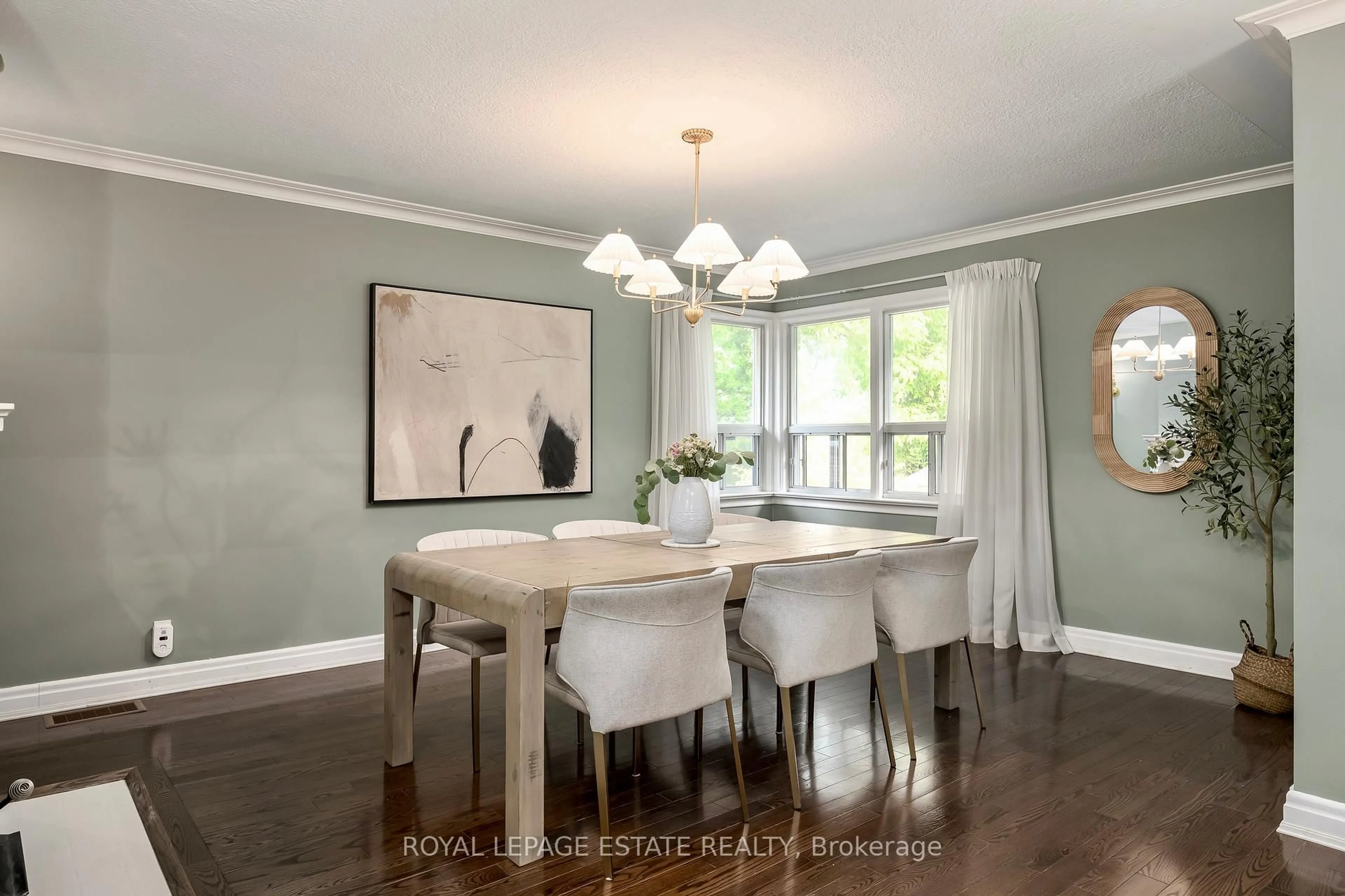 Dining room, wood/laminate floor for 44 Cliffside Dr, Toronto Ontario M1N 1L3