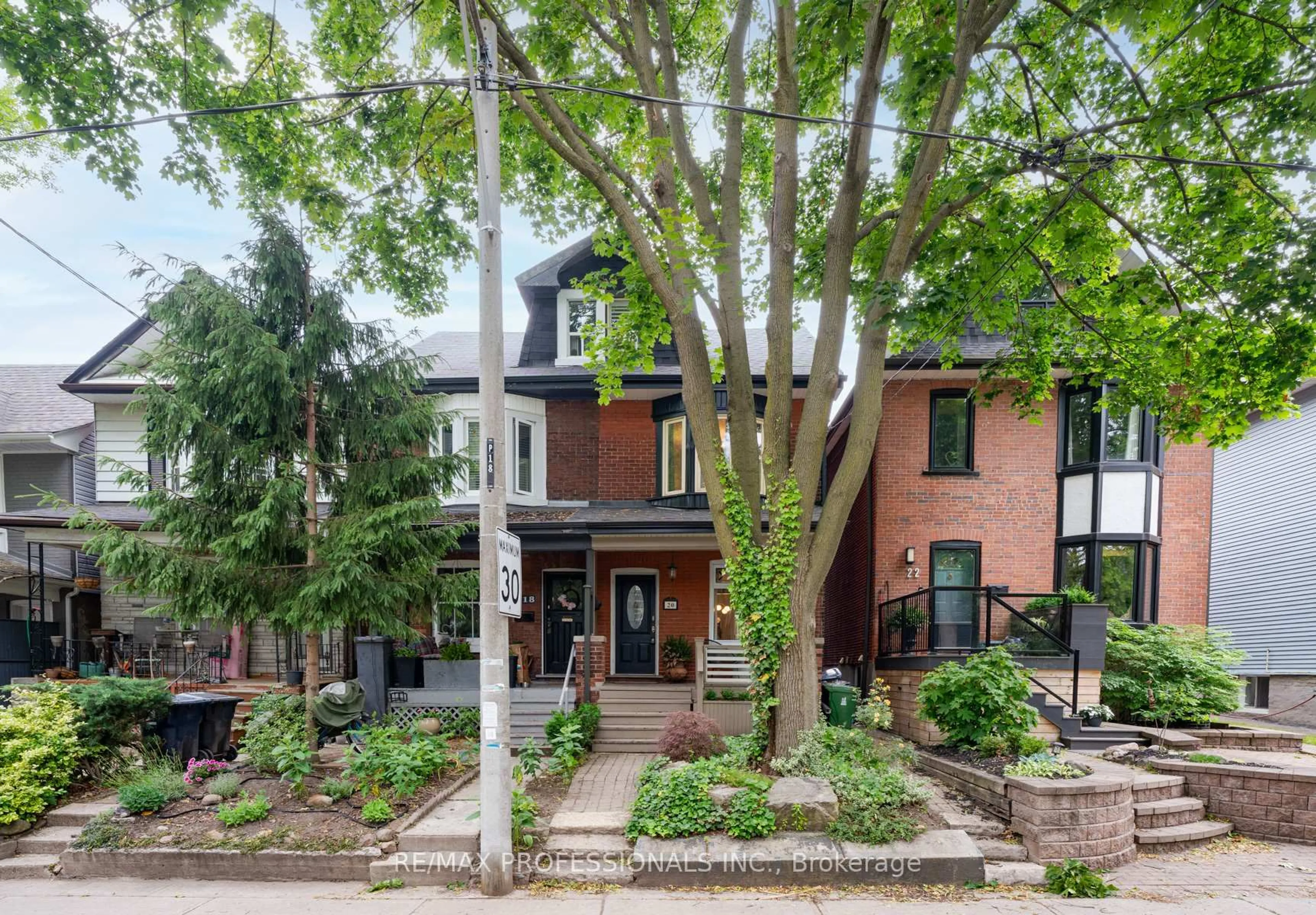 Home with brick exterior material, street for 20 Condor Ave, Toronto Ontario M4J 3M6