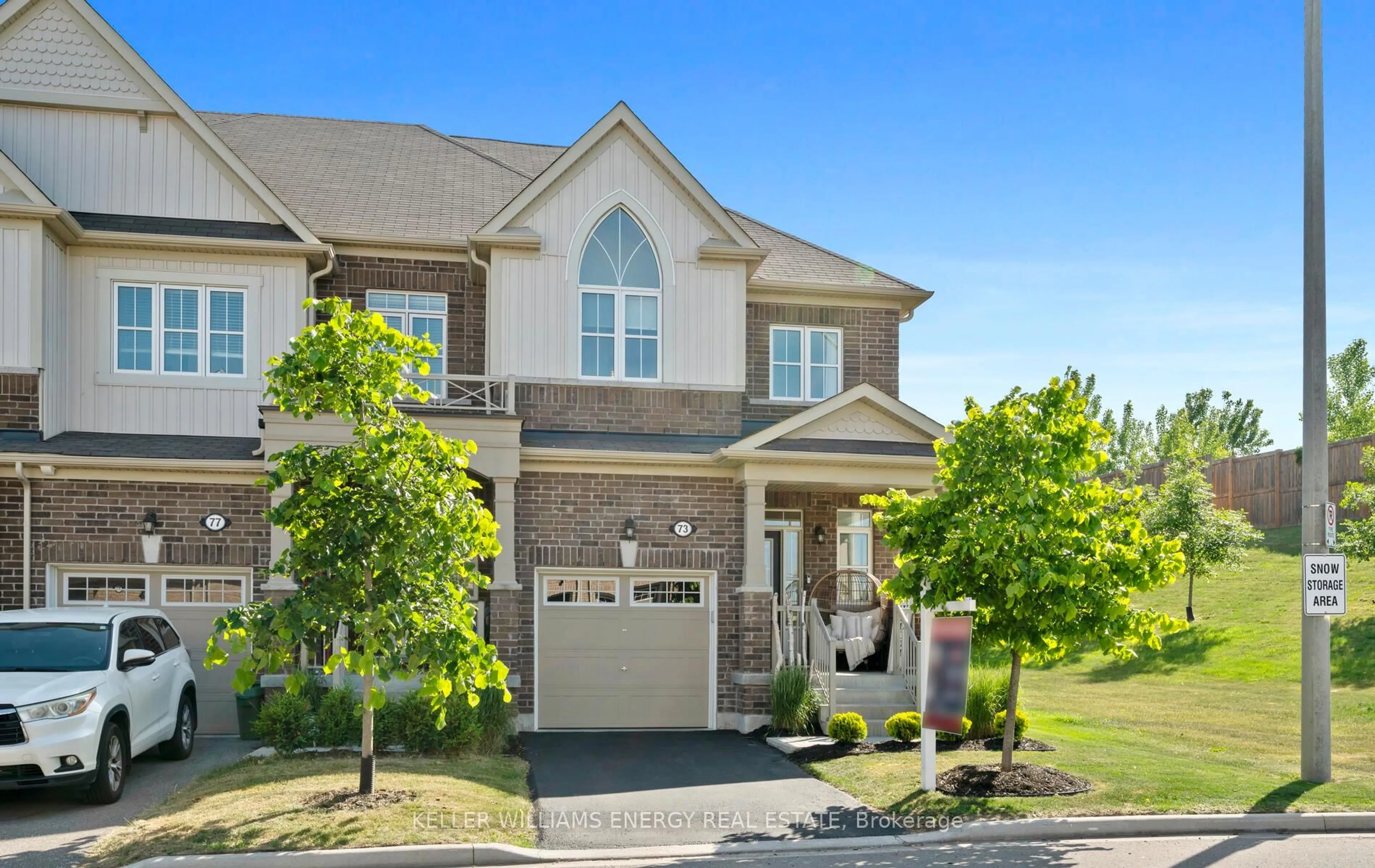 Home with brick exterior material, street for 73 Brent Cres, Clarington Ontario L1C 0V9