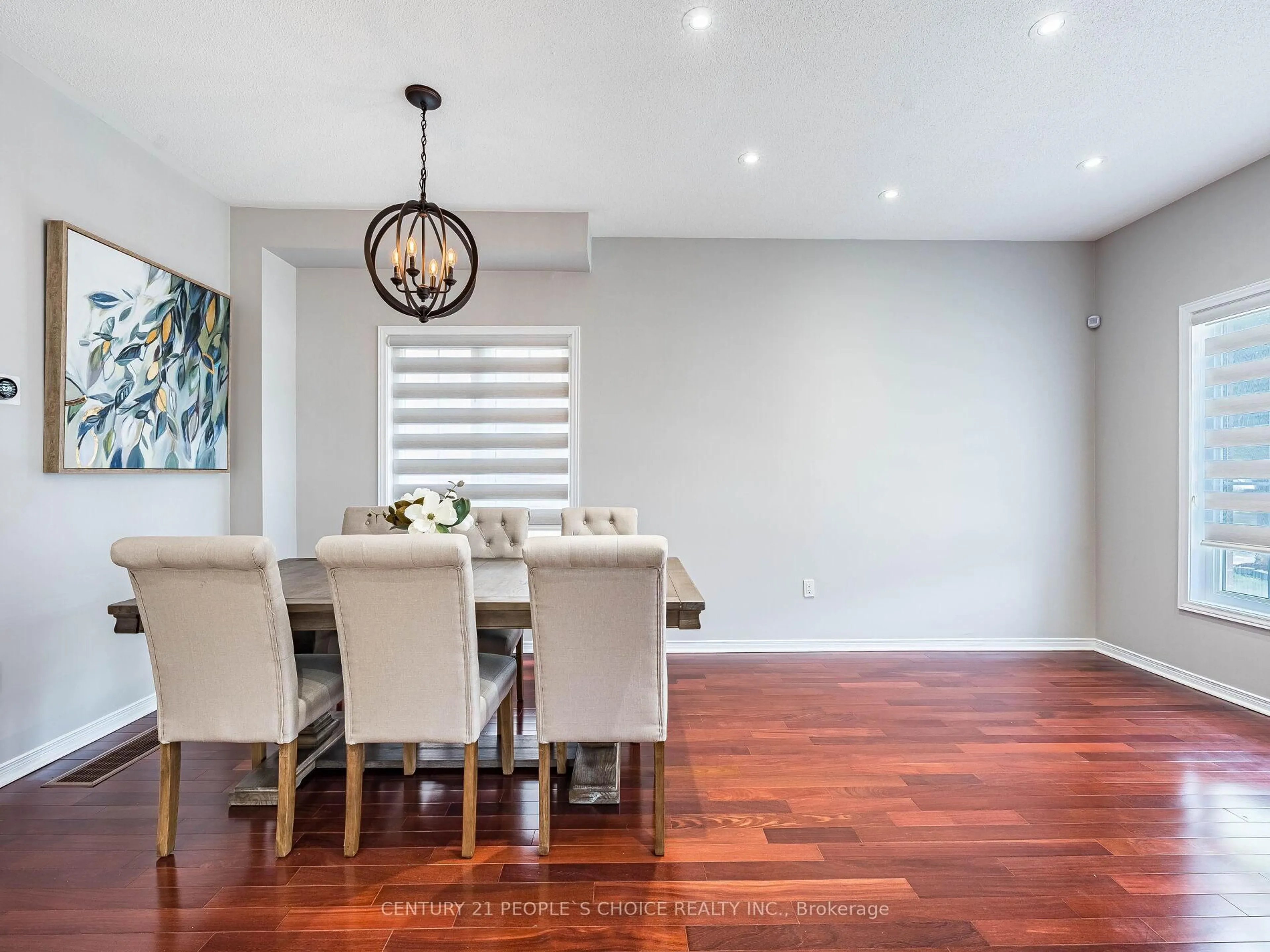 Dining room, wood/laminate floor for 19 Barden Cres, Ajax Ontario L1Z 2A8