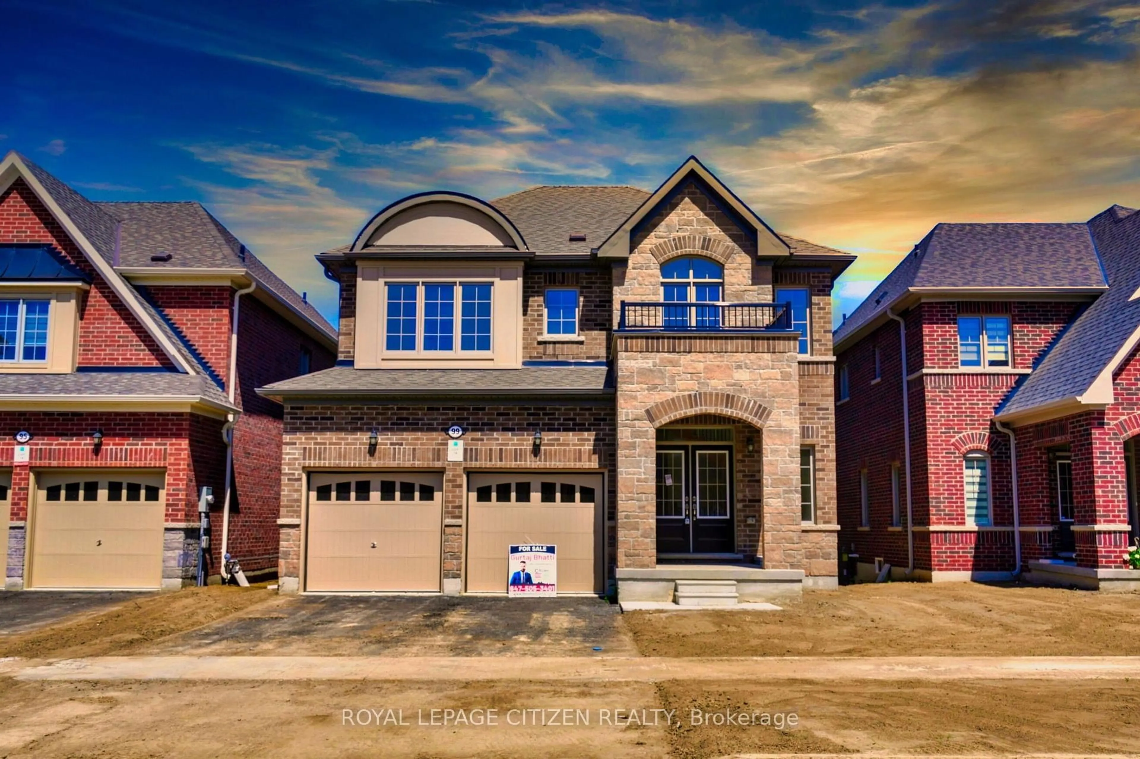 Home with brick exterior material, street for 99 Robin Tr, Scugog Ontario L9L 0E2
