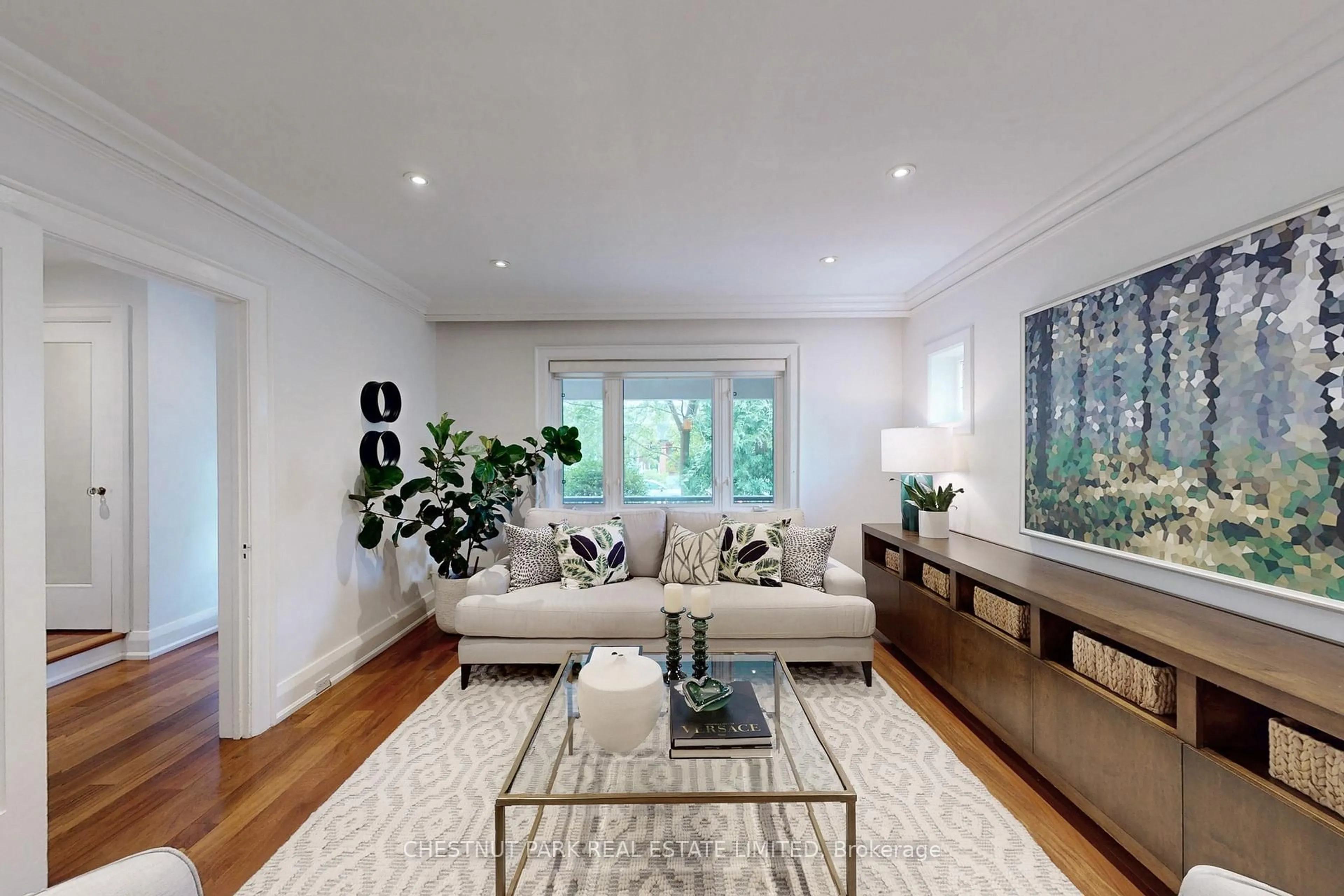 Living room with furniture, unknown for 1065 Logan Ave, Toronto Ontario M4K 3G2