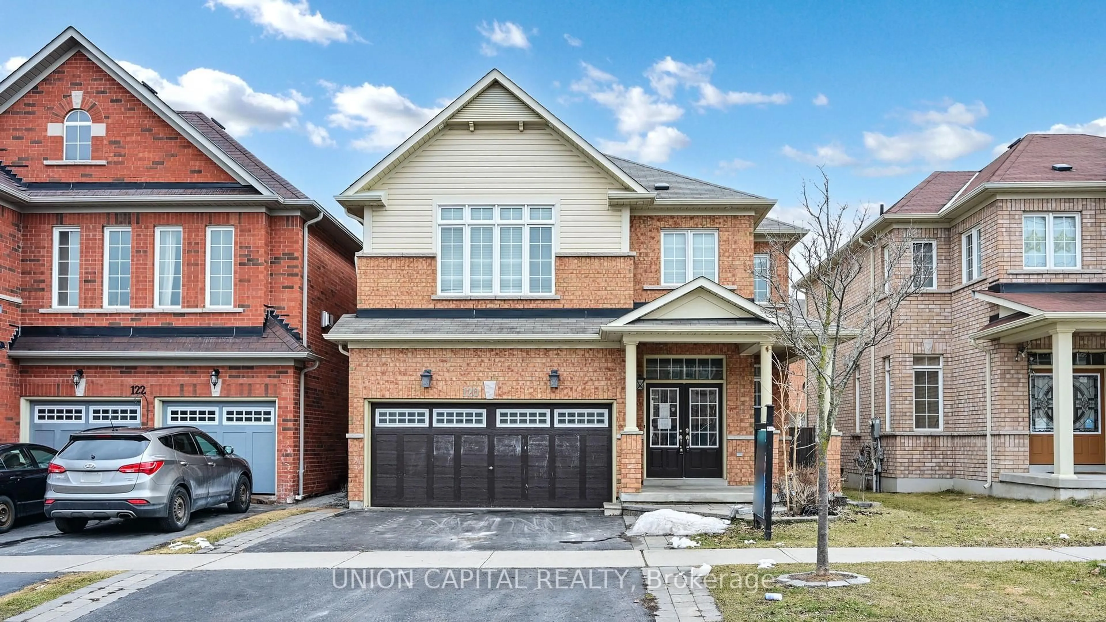 Home with brick exterior material, street for 120 Elliottglen Dr, Ajax Ontario L1Z 0G9